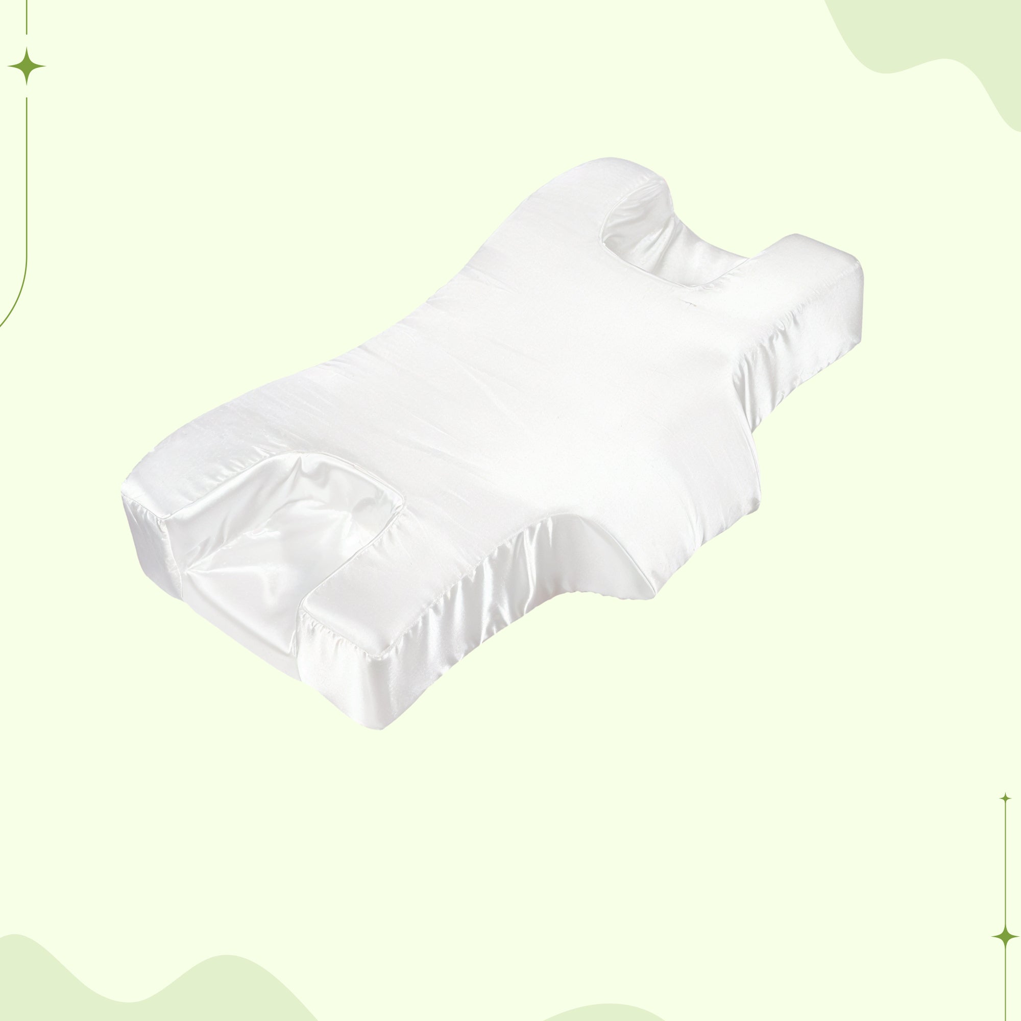 2 in 1 Beauty & Neck Relaxing Pillow with Satin Pillowcase