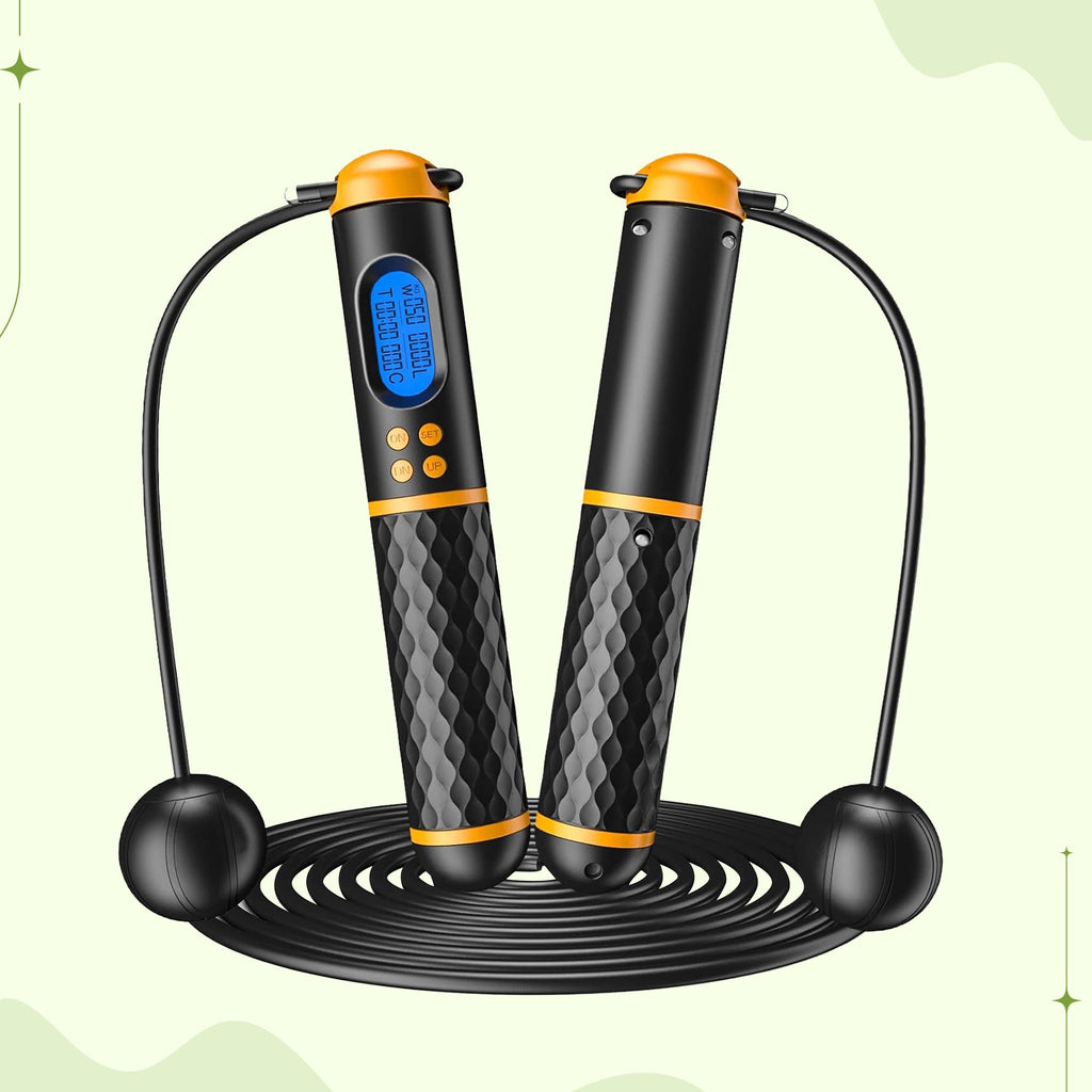 Jump Shape Rope - Adjustable Digital Counting Jump Rope and Vibration Reminder for Fitness, Exercise, Workout, Gym