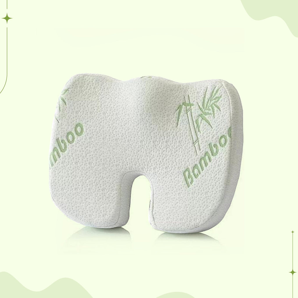 Back & Seat Cushion - Lower Back Cushion Support for Office Chair, Home, Car & Memory Foam Pillow Washable Cover