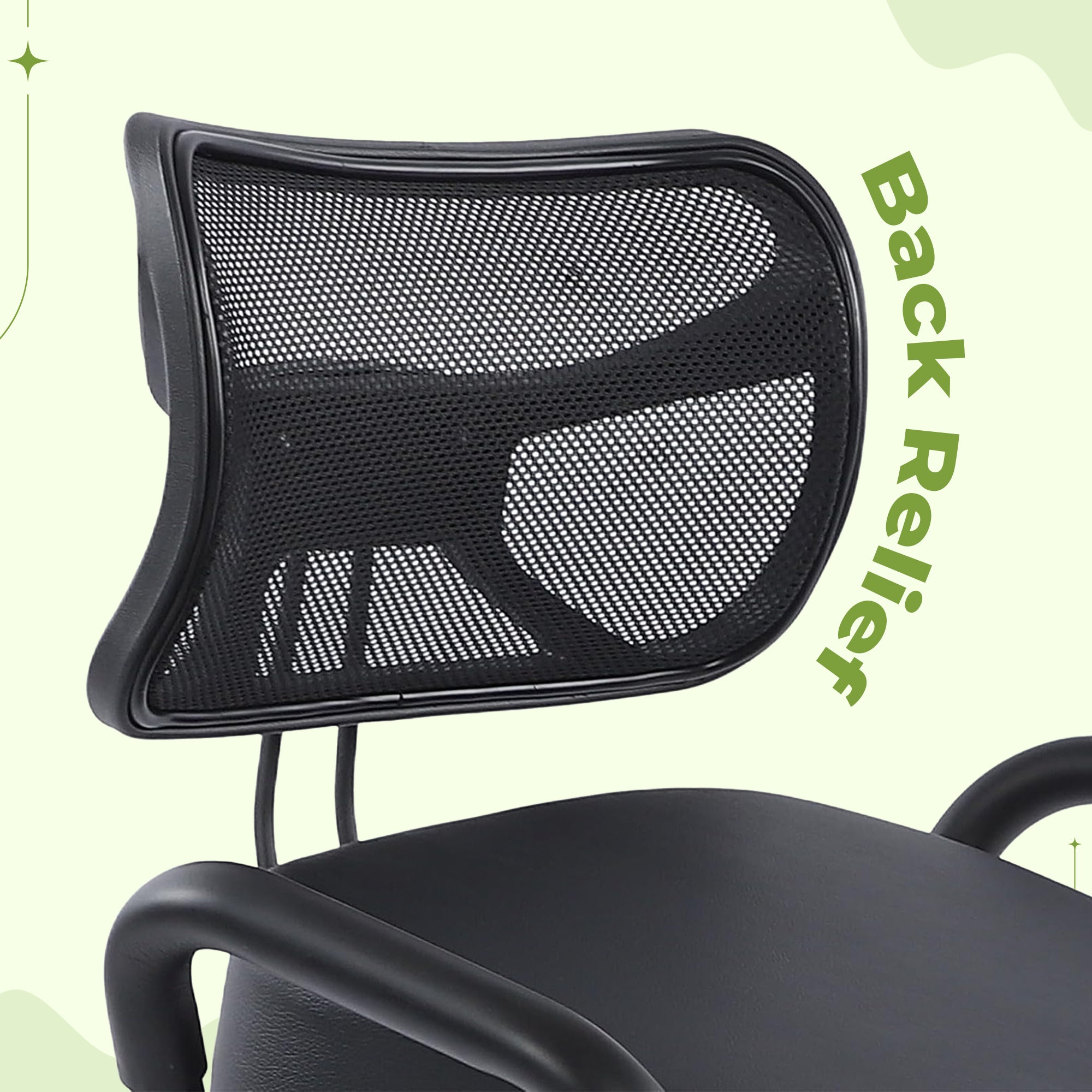 Kneeling Office Chair with Back Support - Stool with Smooth Casters