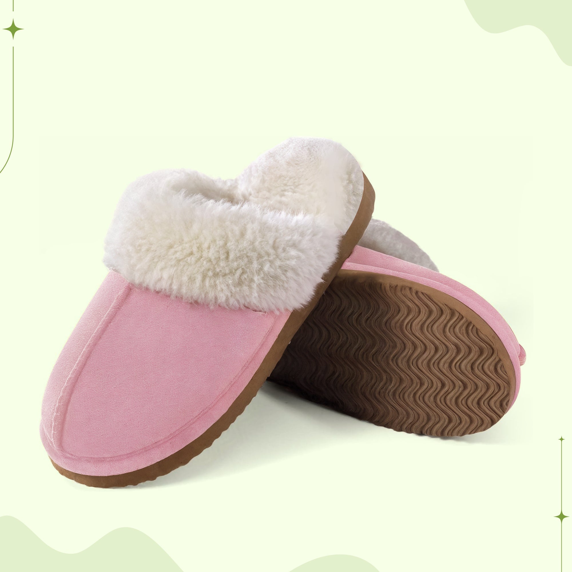 Comfy Wool Slippers - Suede upper adds style and durability