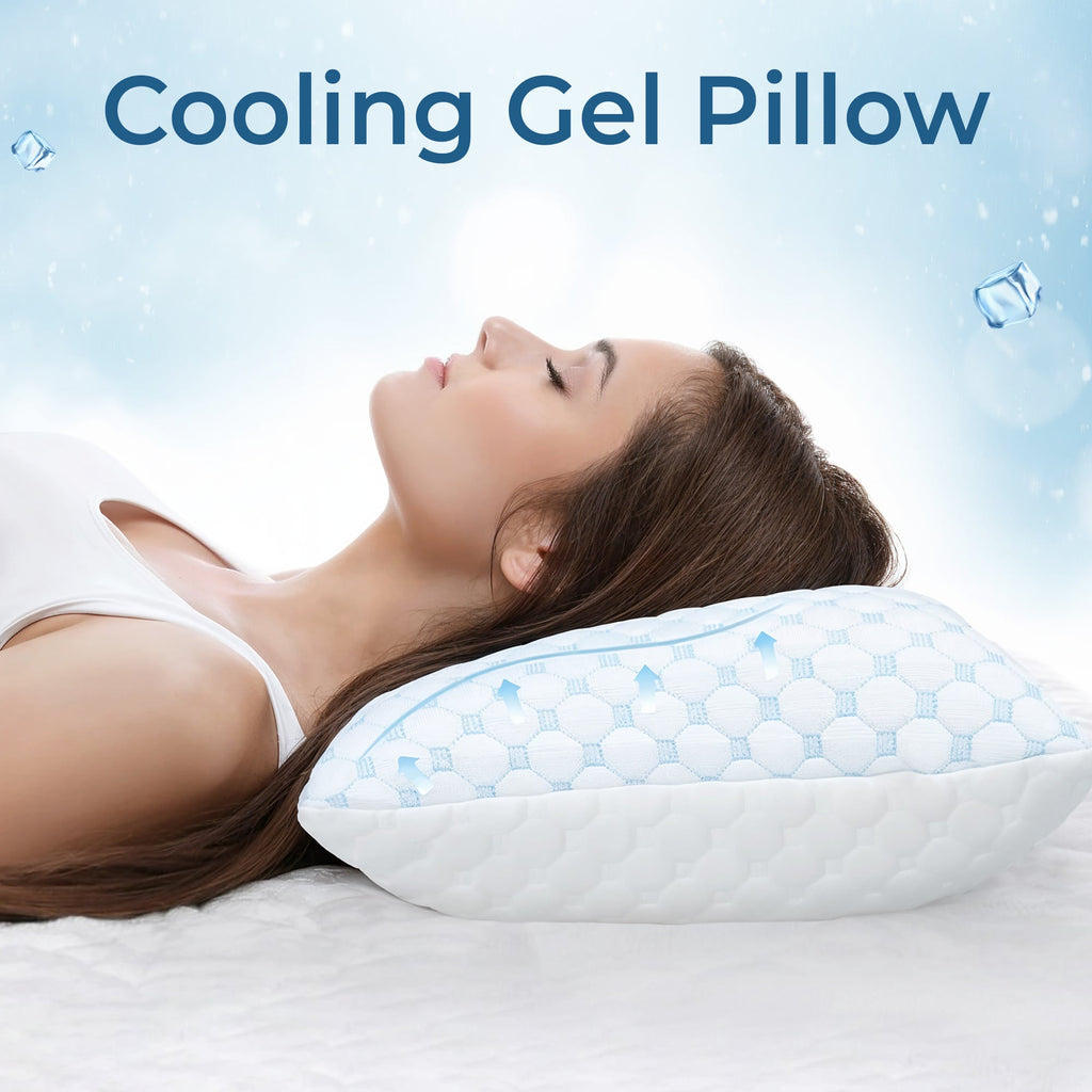 Cooling Gel Infused Pillow for Hot sleepers & Back Discomfort