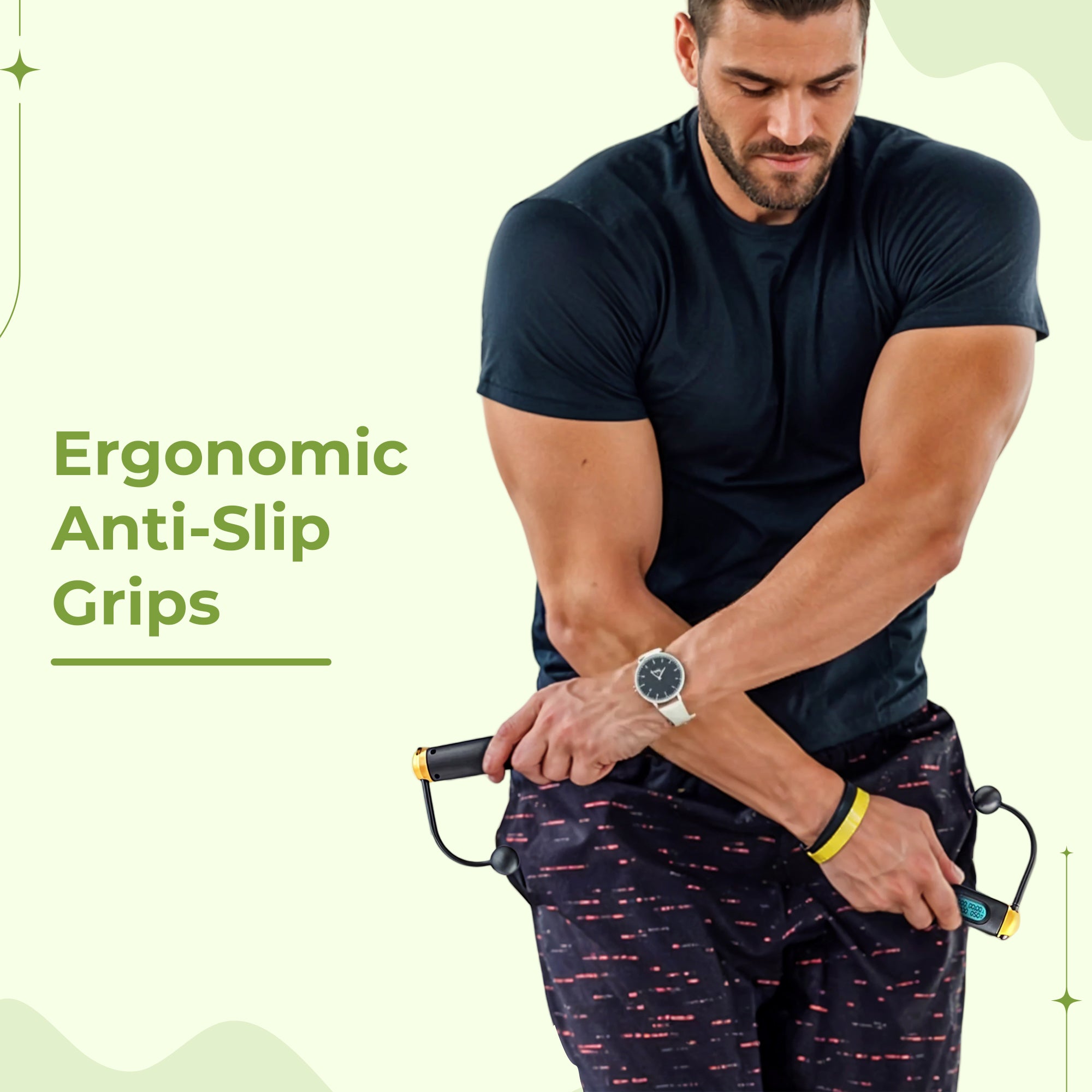 Jump Shape Rope - Adjustable Digital Counting Jump Rope and Vibration Reminder for Fitness, Exercise, Workout, Gym