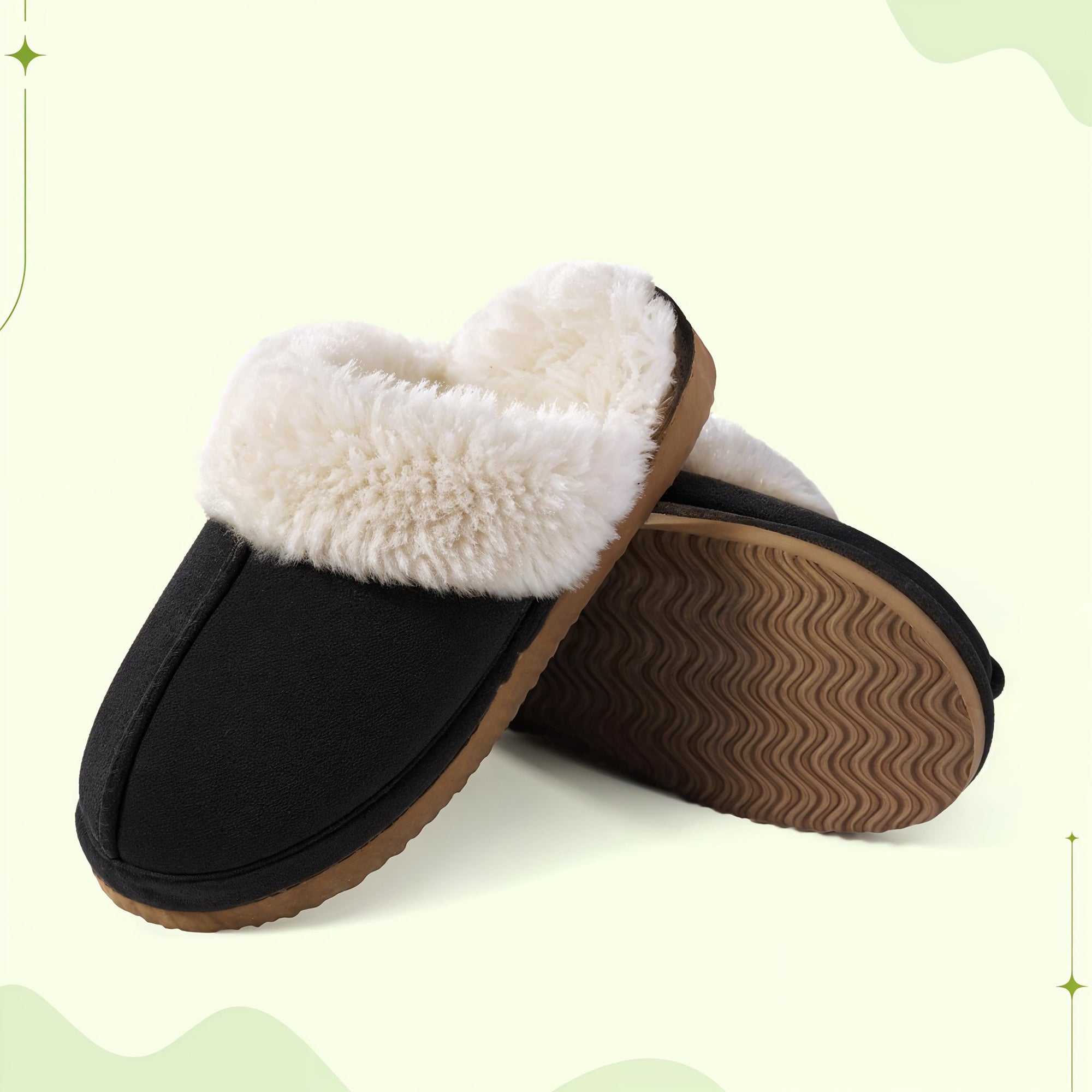 Comfy Wool Slippers - Suede upper adds style and durability