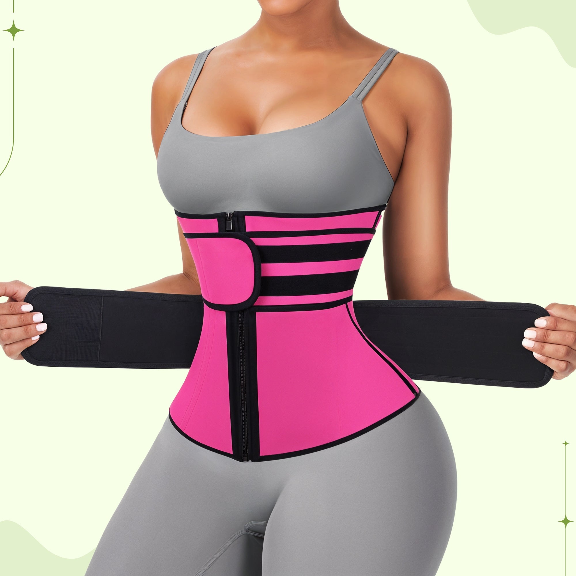 Women Waist Trainer Body Shaper - Home Slimming Sweat Belt for Tummy Control