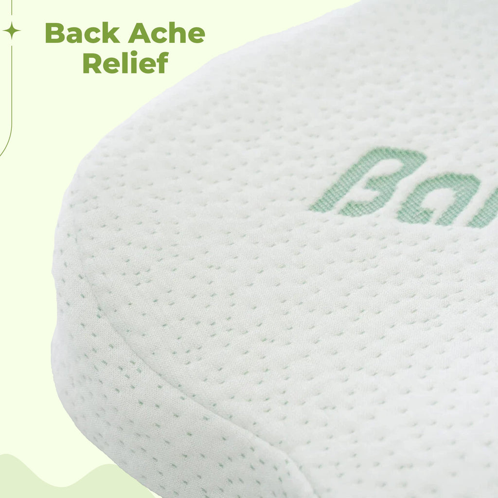 Back & Seat Cushion - Lower Back Cushion Support for Office Chair, Home, Car & Memory Foam Pillow Washable Cover