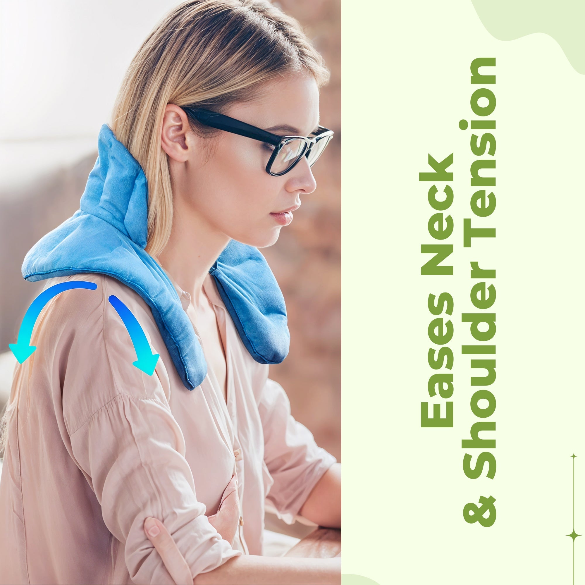 Hot/Cold Weighted Neck & Shoulder Wrap -Soothing  Herbal Aromatherapy at Home