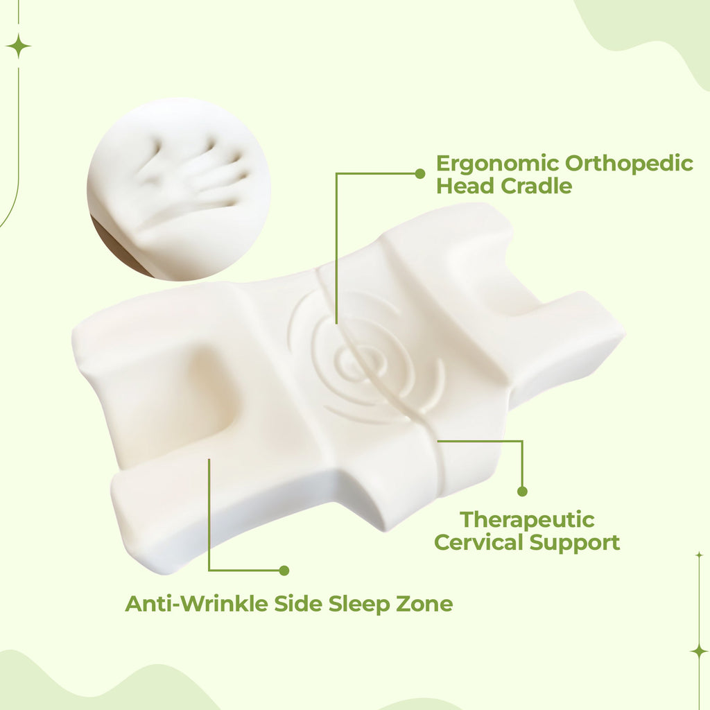 2 in 1 Beauty & Neck Relaxing Pillow with Satin Pillowcase