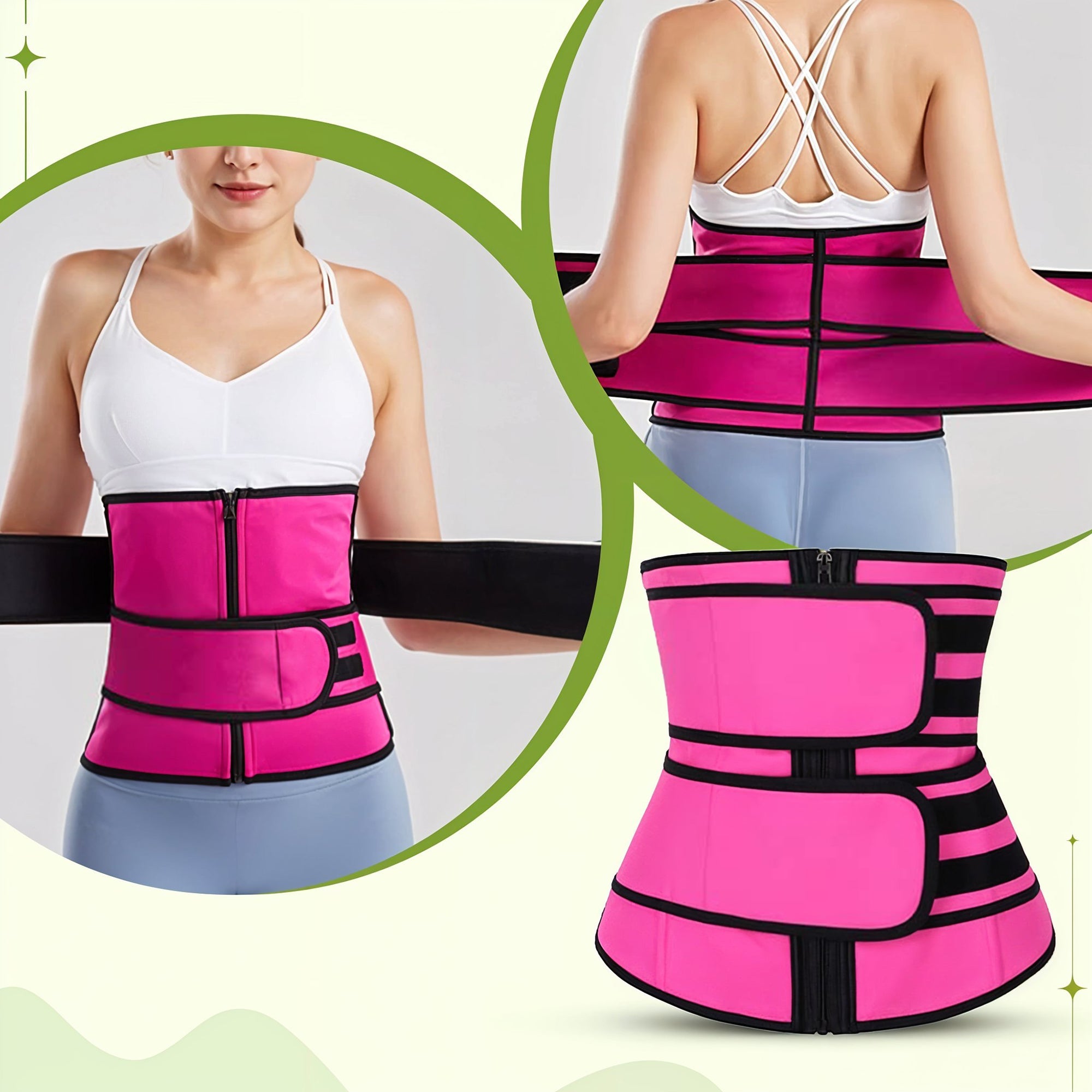 Women Waist Trainer Body Shaper - Home Slimming Sweat Belt for Tummy Control