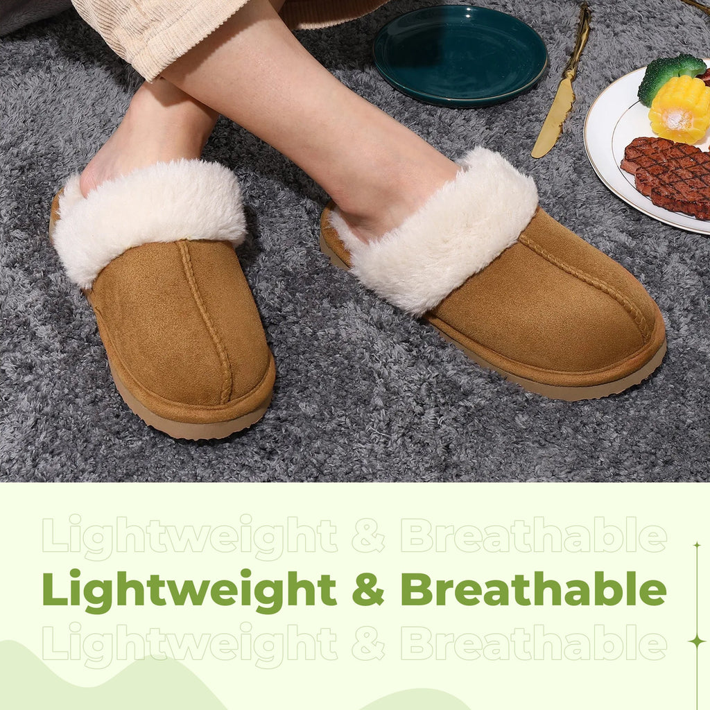 Comfy Wool Slippers - Suede upper adds style and durability
