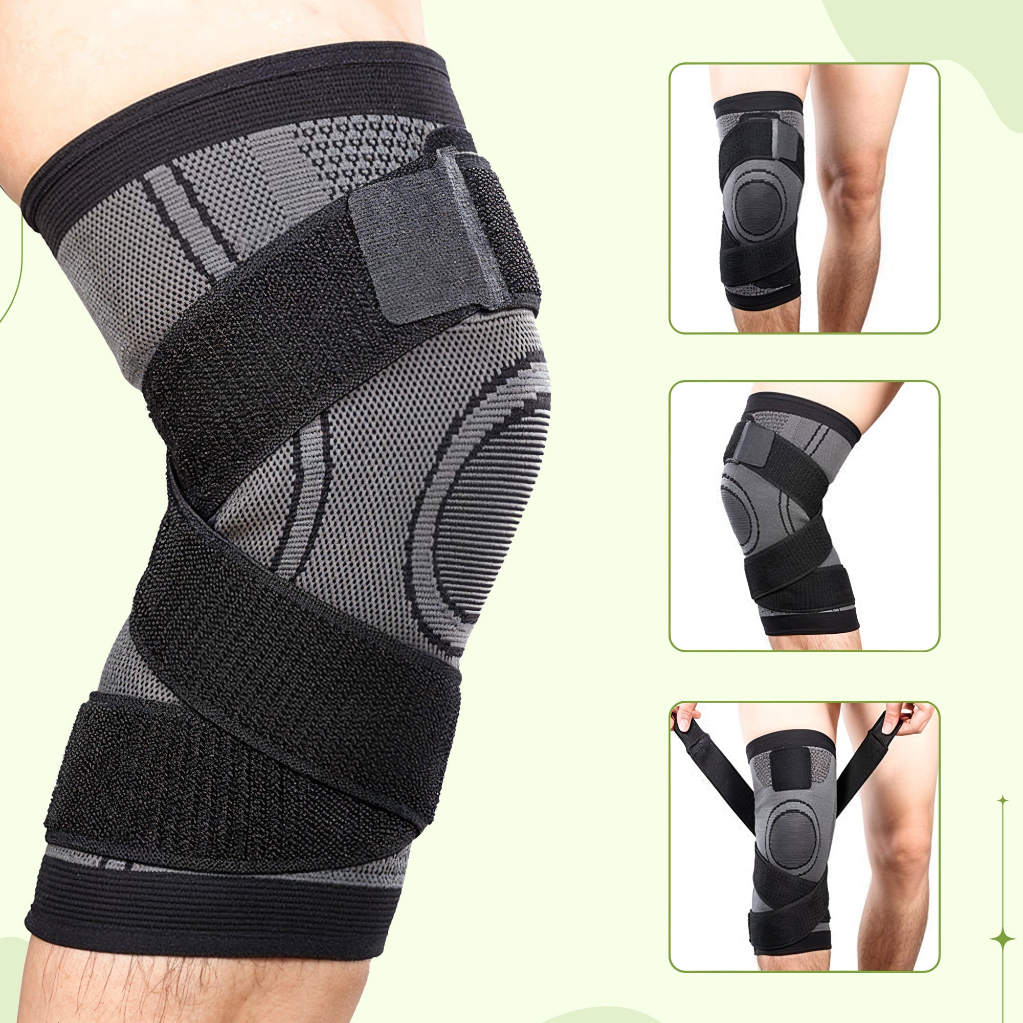 Compression Knee Support - Knee Support Braces for Women & Men, Sleeves for Running, Workout, Walking, Hiking & Sports