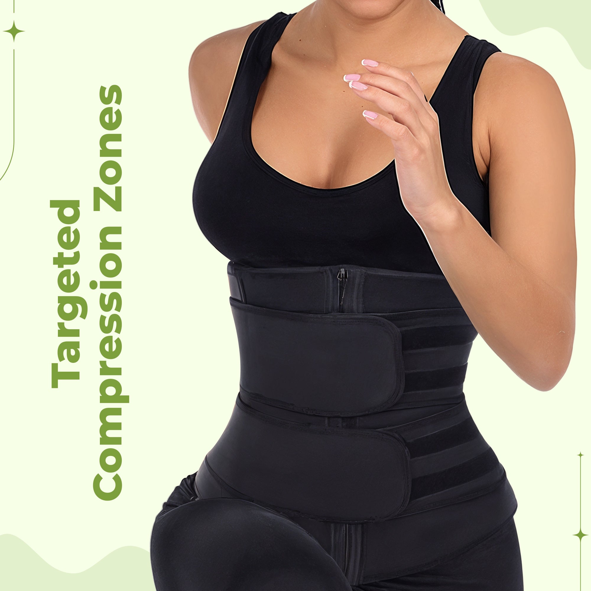 Women Waist Trainer Body Shaper - Home Slimming Sweat Belt for Tummy Control