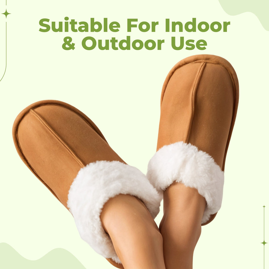 Comfy Wool Slippers - Suede upper adds style and durability
