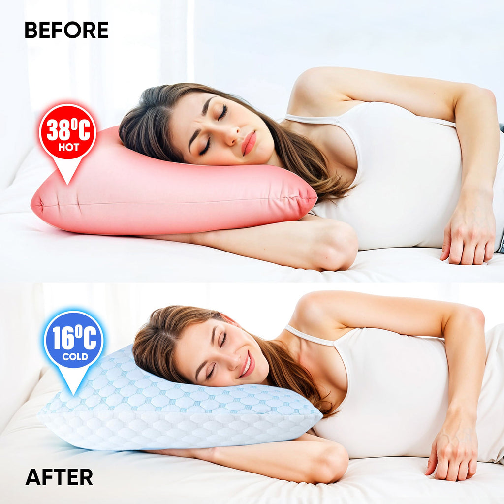 Cooling Gel Infused Pillow for Hot sleepers & Back Discomfort