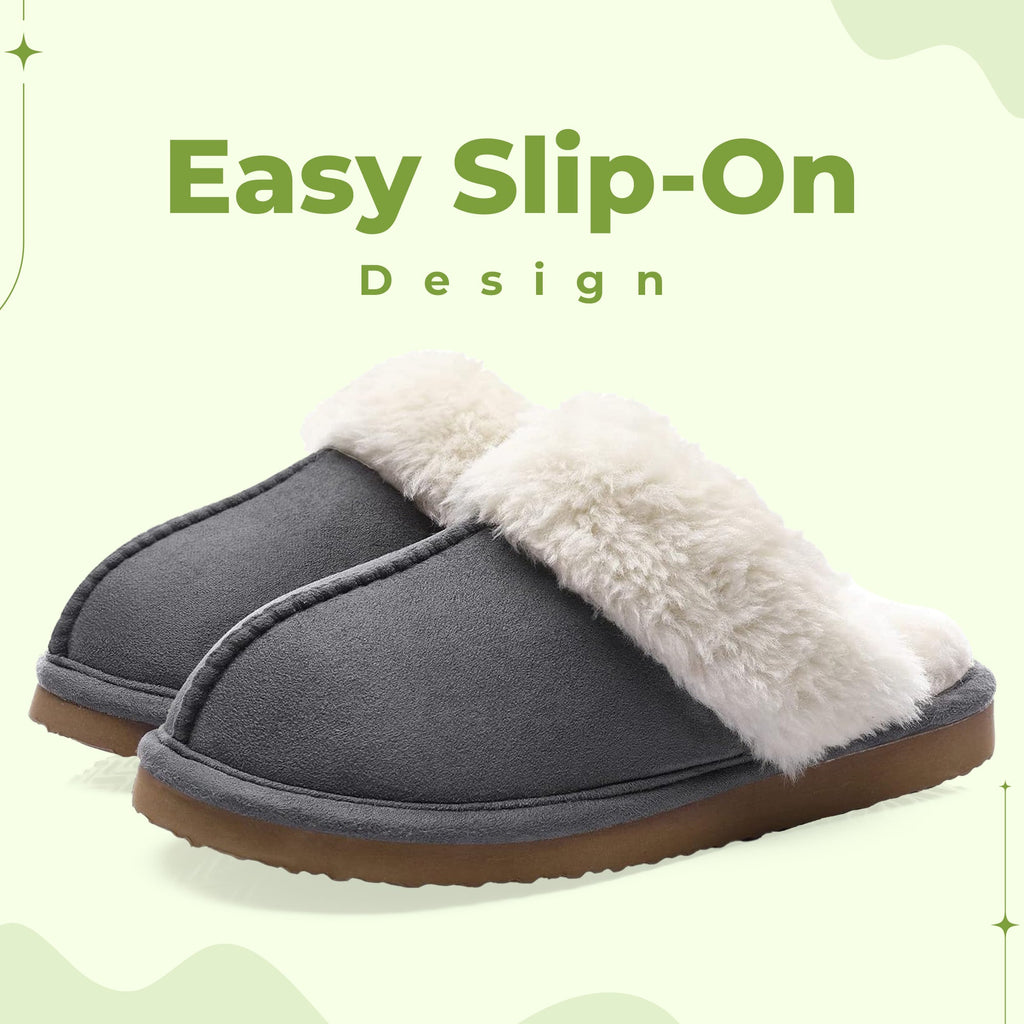 Comfy Wool Slippers - Suede upper adds style and durability