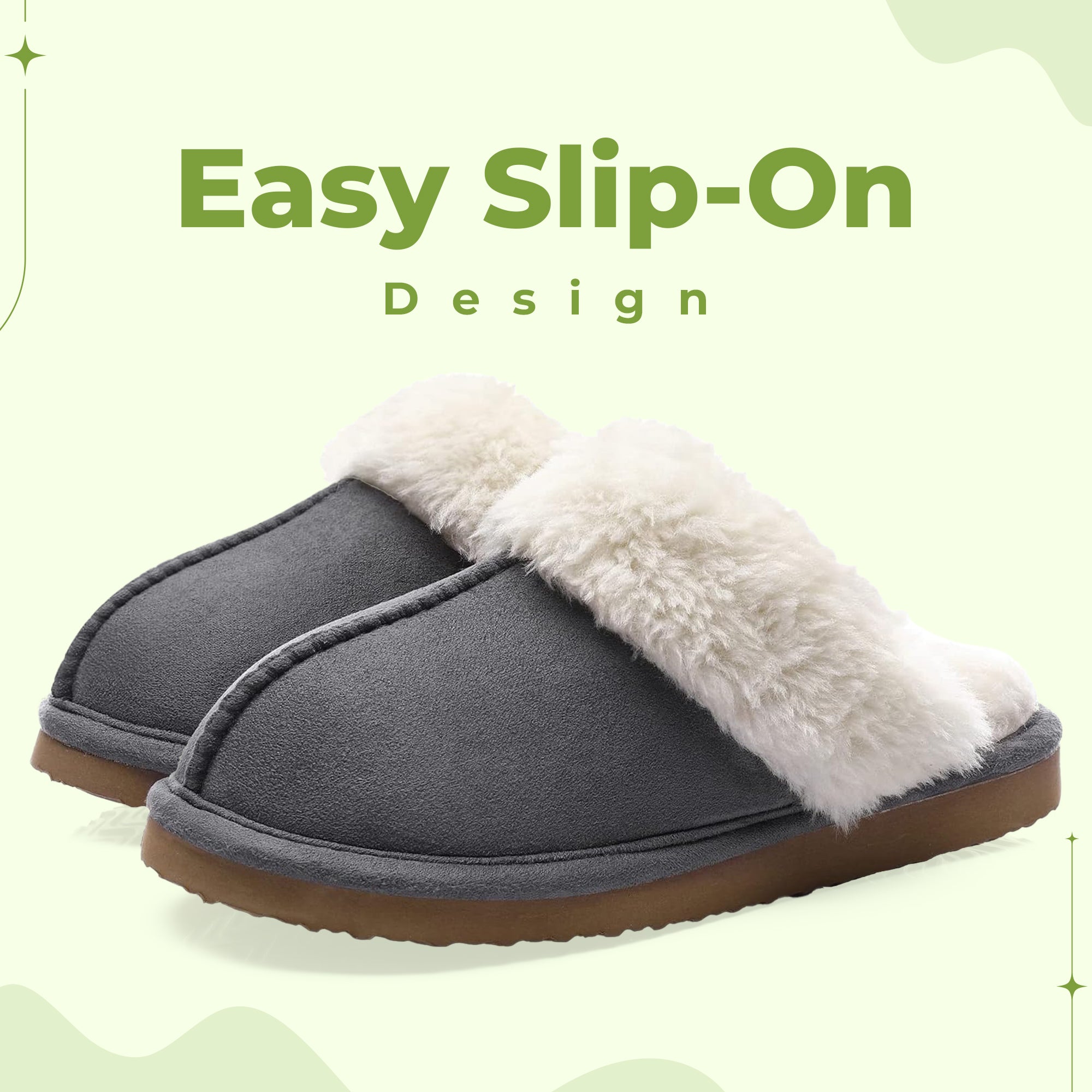 Comfy Wool Slippers - Suede upper adds style and durability