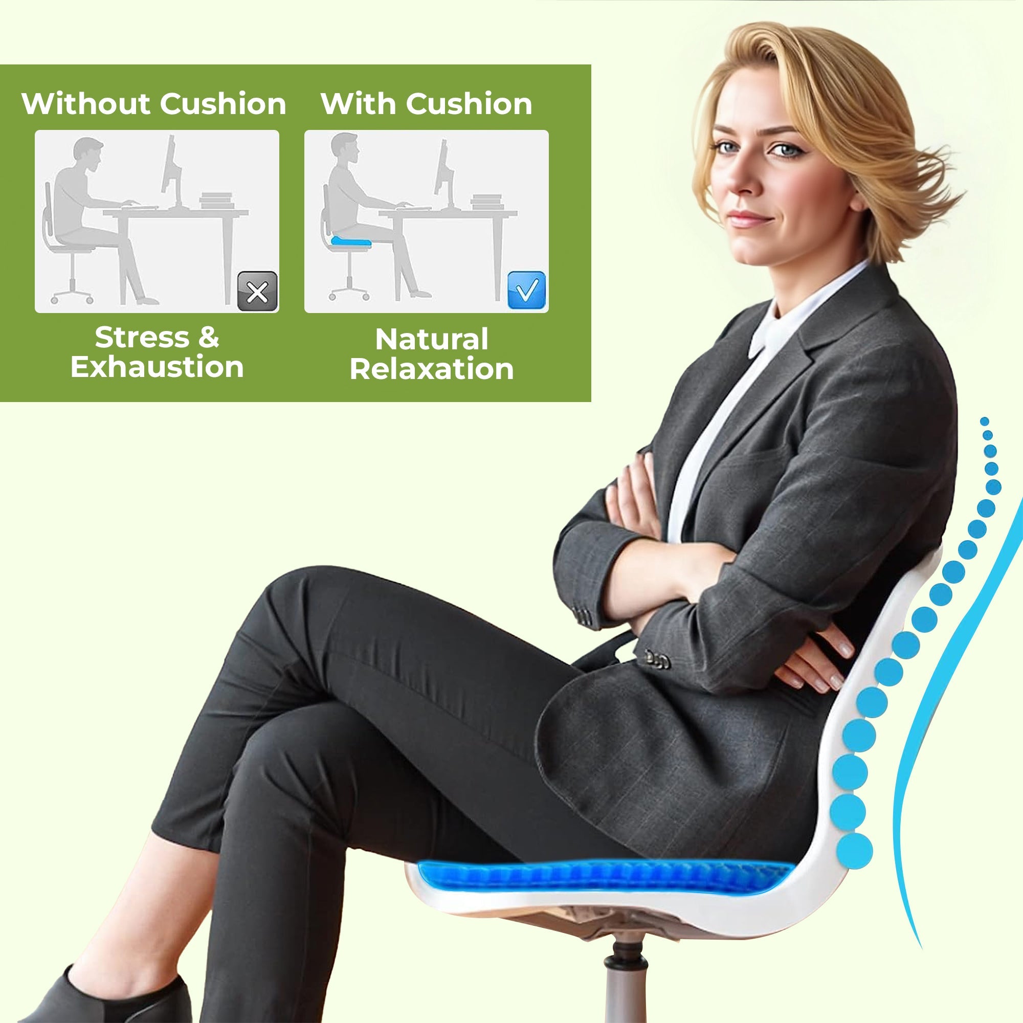 Honeycomb Gel Seat Cushion for Chairs