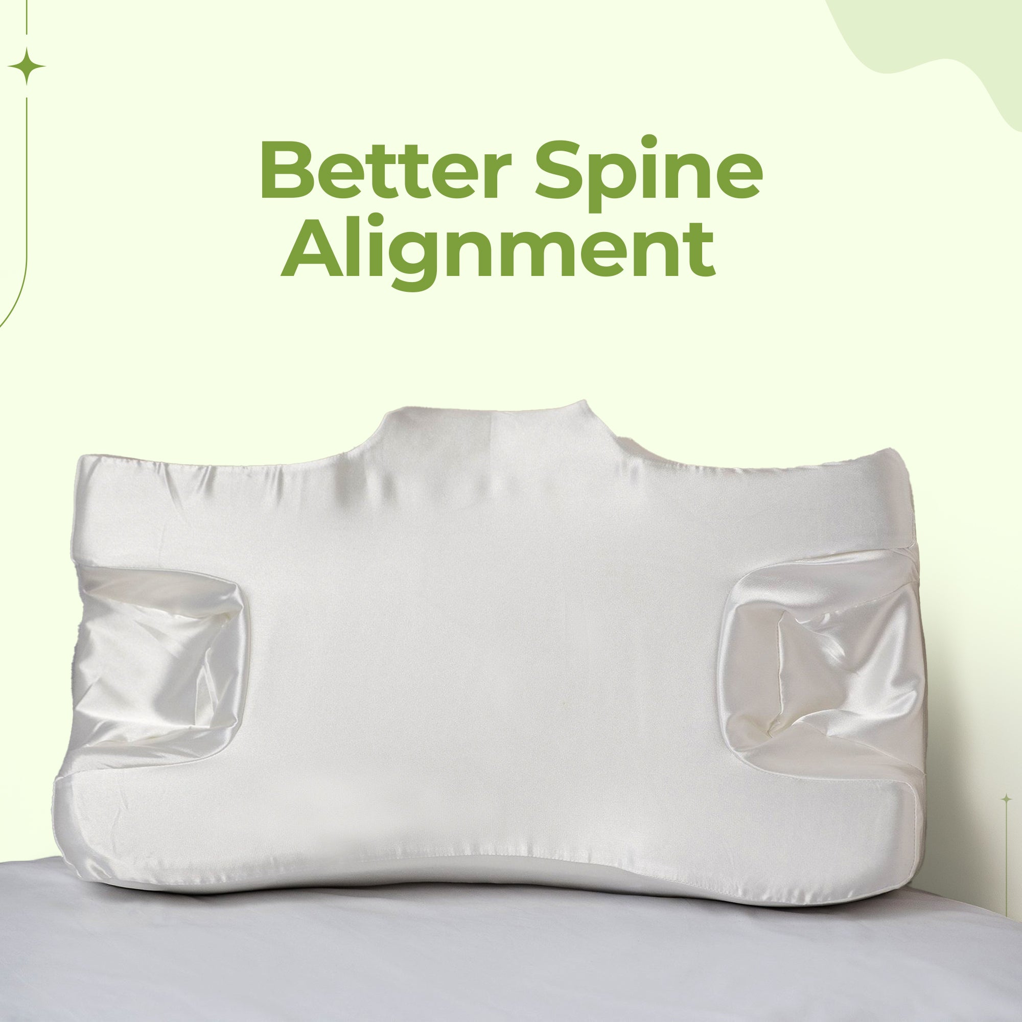 2 in 1 Beauty & Neck Relaxing Pillow with Satin Pillowcase