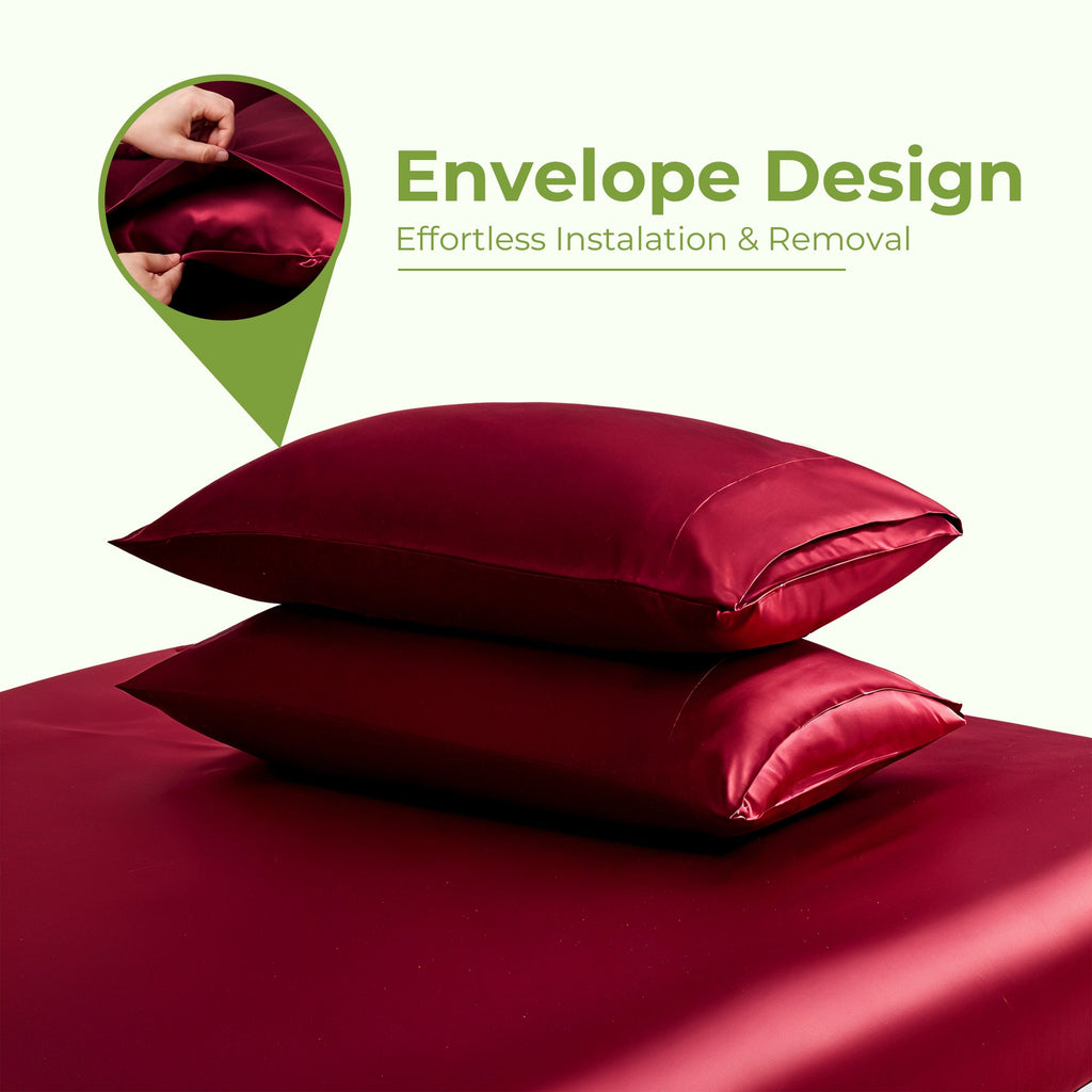 Luxury Satin Sheets - Full Size Bed Sheet Set with Deep Pockets