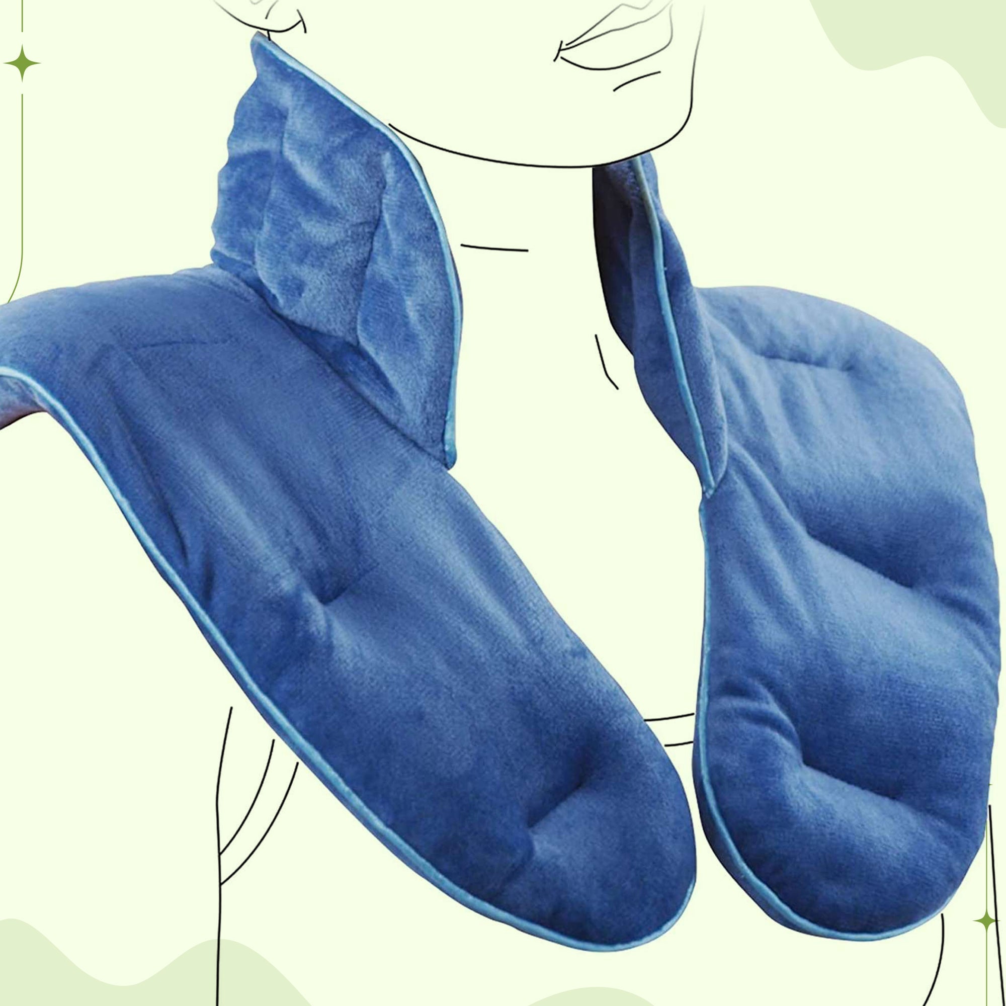 Hot/Cold Weighted Neck & Shoulder Wrap -Soothing  Herbal Aromatherapy at Home