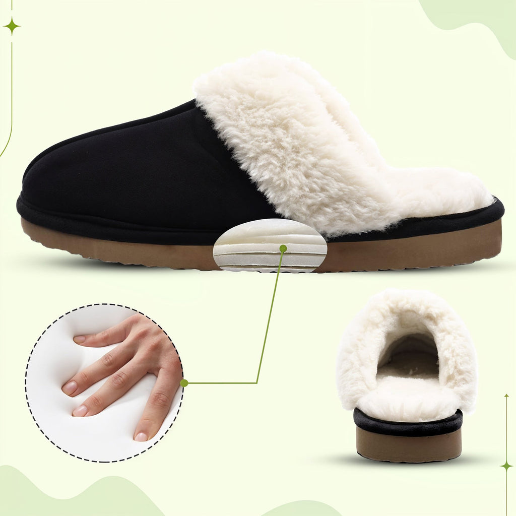 Comfy Wool Slippers - Suede upper adds style and durability