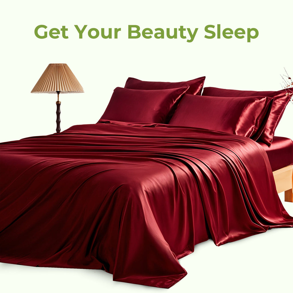 Luxury Satin Sheets - Full Size Bed Sheet Set with Deep Pockets
