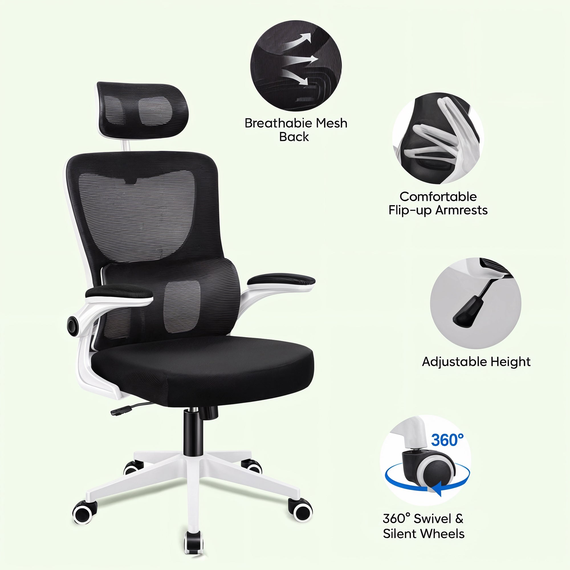 Premium Mesh Office Chair - Comfortable design for best body fit