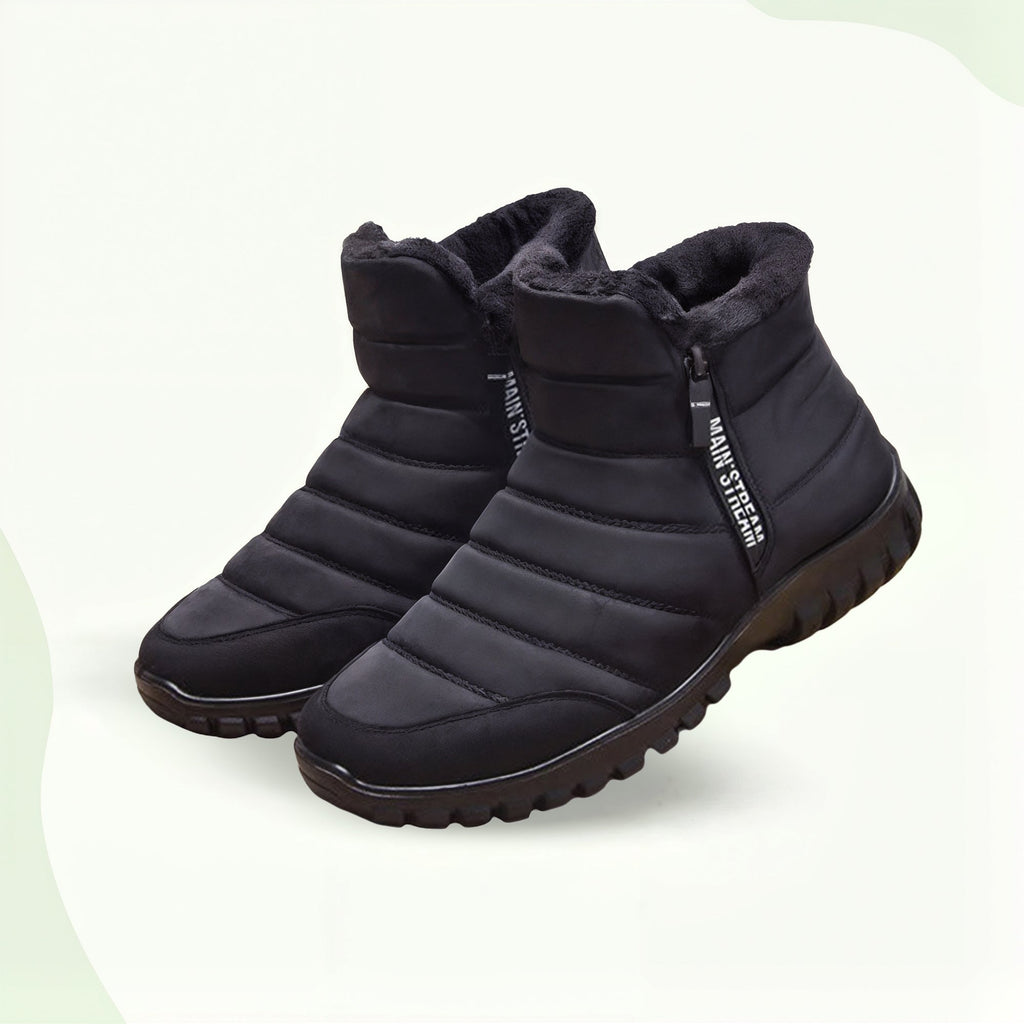 Thick Cotton Zipper Shoes with Warm Insole to Keep Feet Comfortable