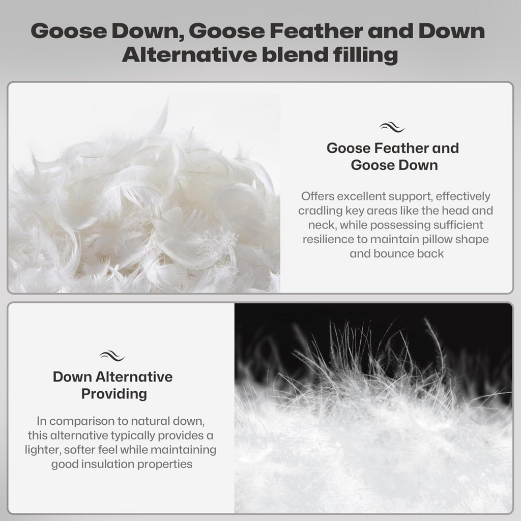 Goose Down Pillow – Luxurious All Night Comfort Comfort