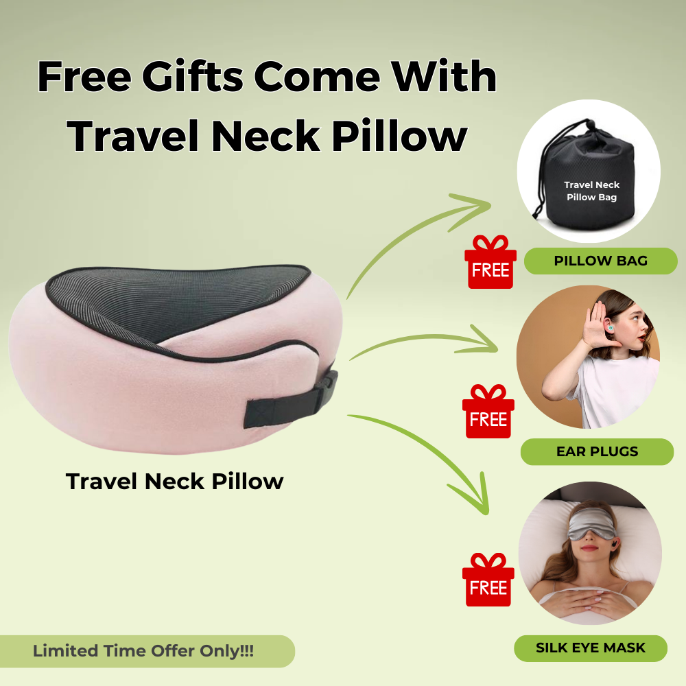 Travel Neck Pillow - Comfortable and Full Neck Support