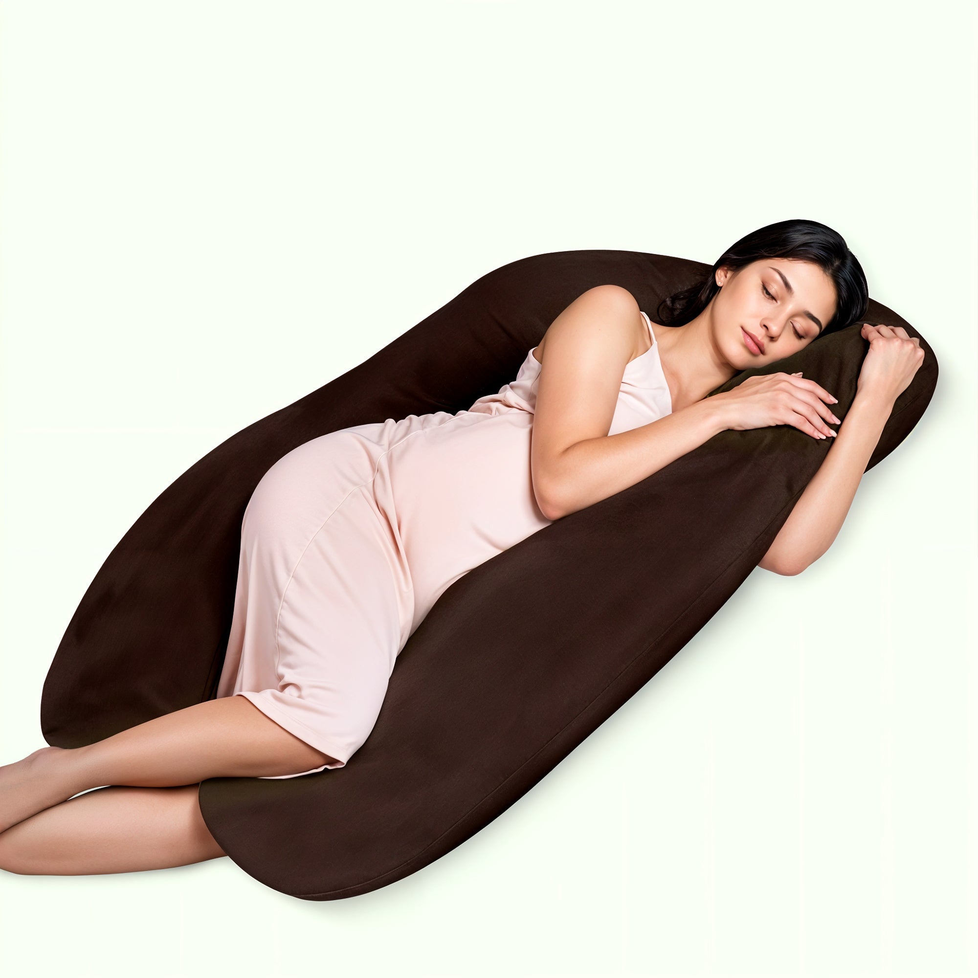 Pregnancy Pillow for Breastfeeding, Sleeping & Support for Back, Hips, Legs, Belly