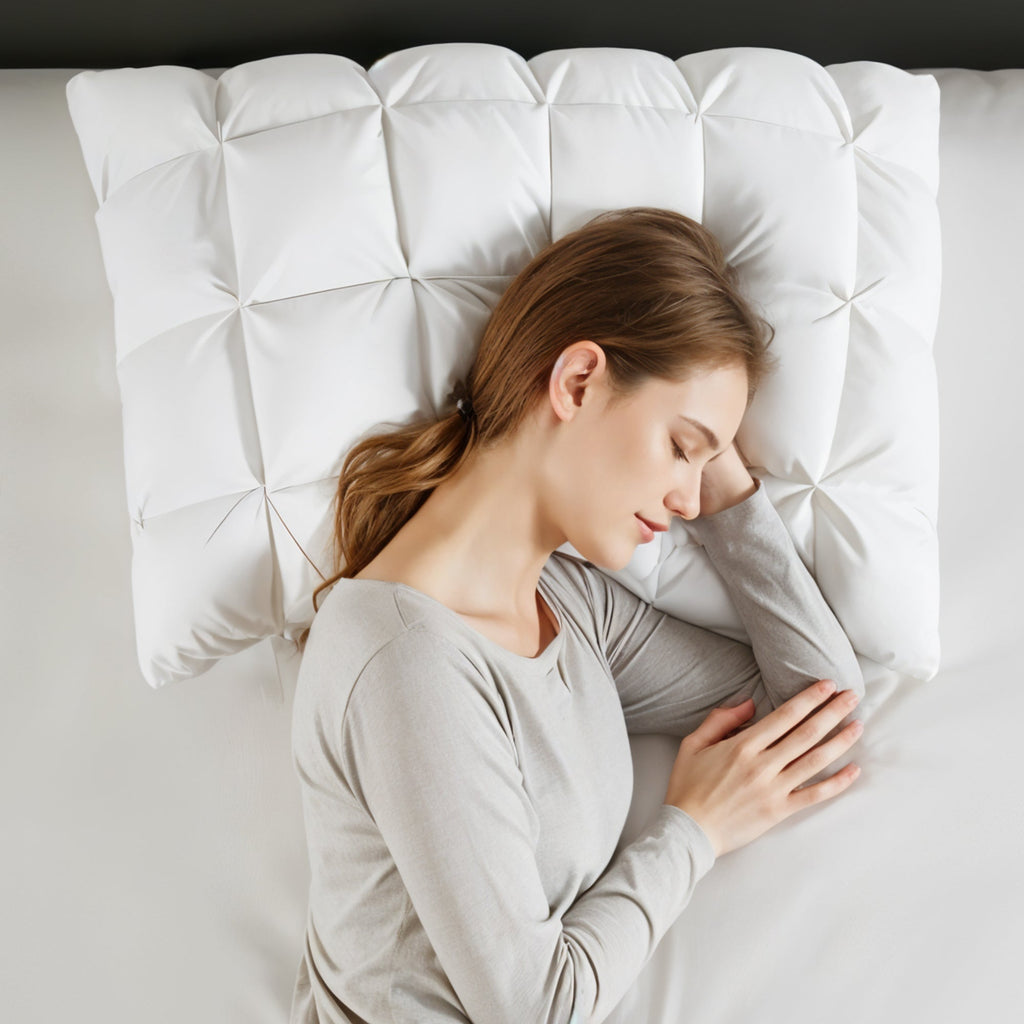 Luxury Goose Down Pillow - Support for Side & Back Sleepers
