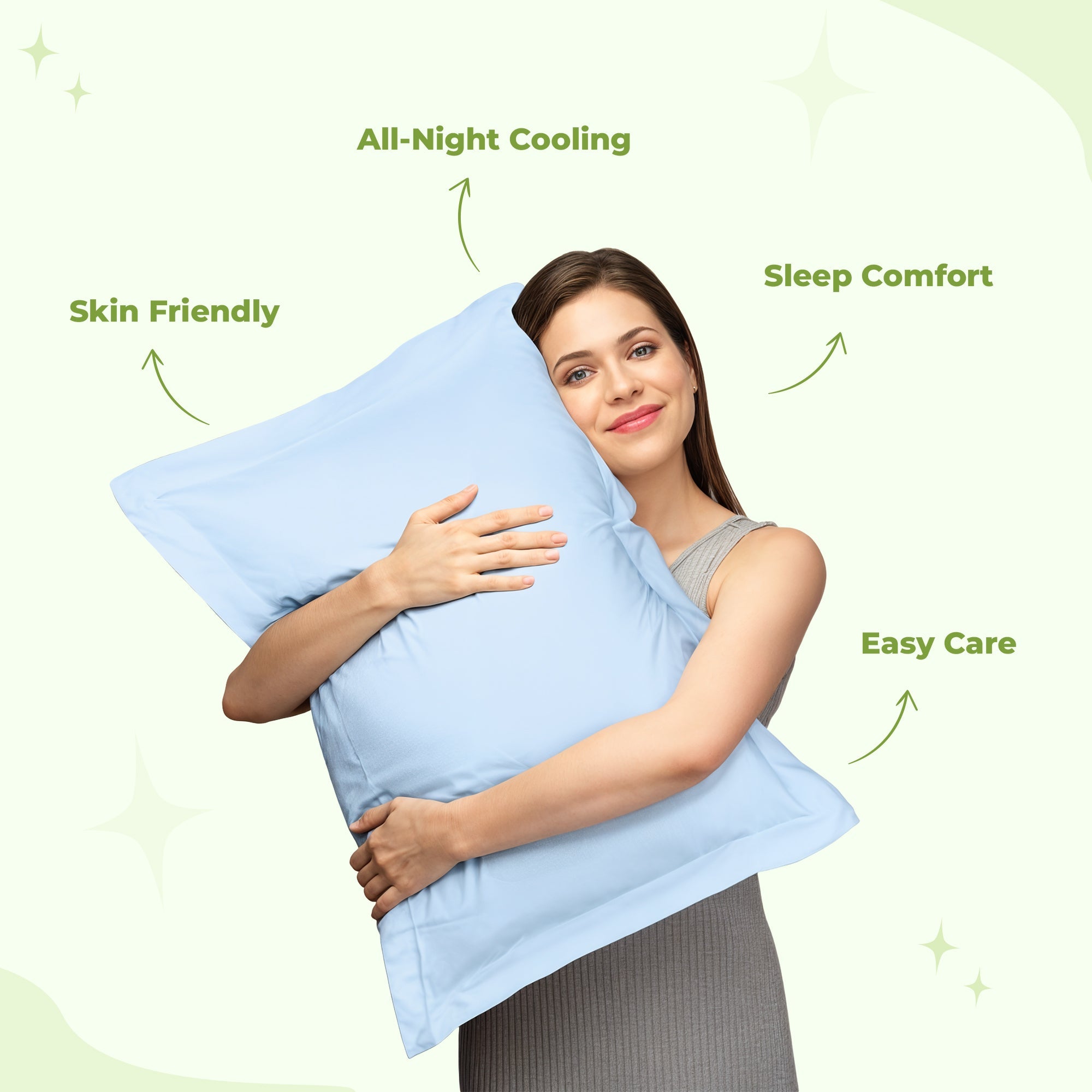 Ice Cooling Pillowcase - Skin-Friendly & Machine Washable Pillow Cases