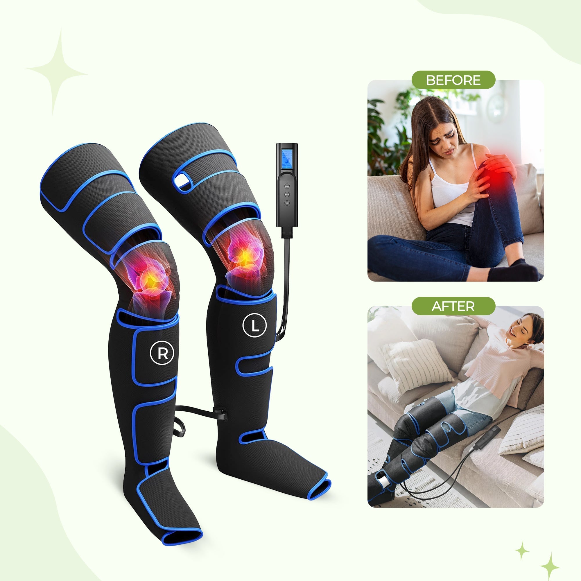 Legs Sleeves Relaxation Massager - Comes in a Pair for both legs