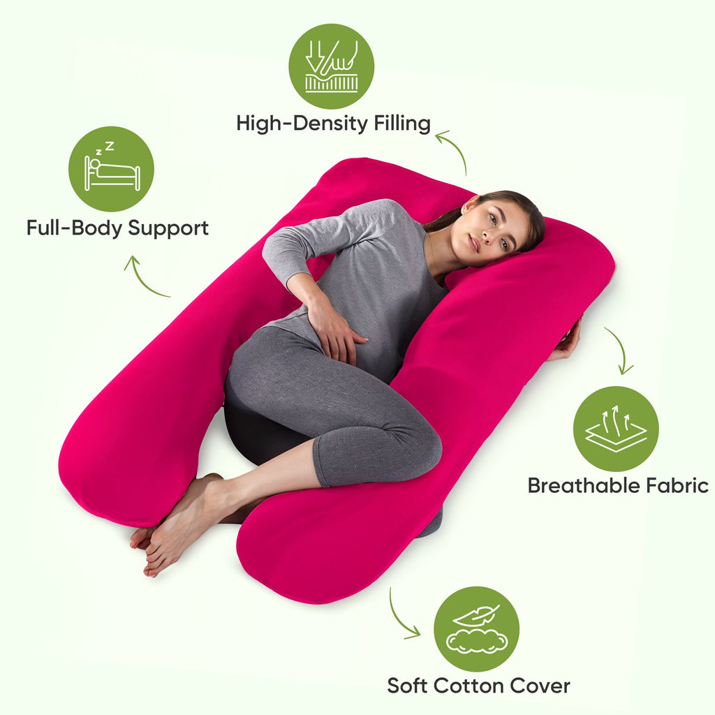 Pregnancy Pillow for Breastfeeding, Sleeping & Support for Back, Hips, Legs, Belly