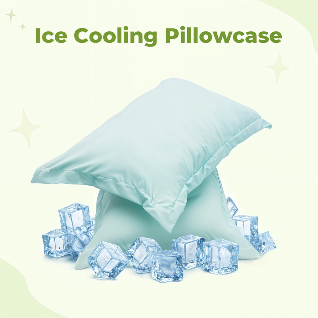 Ice Cooling Pillowcase - Skin-Friendly & Machine Washable Pillow Cases