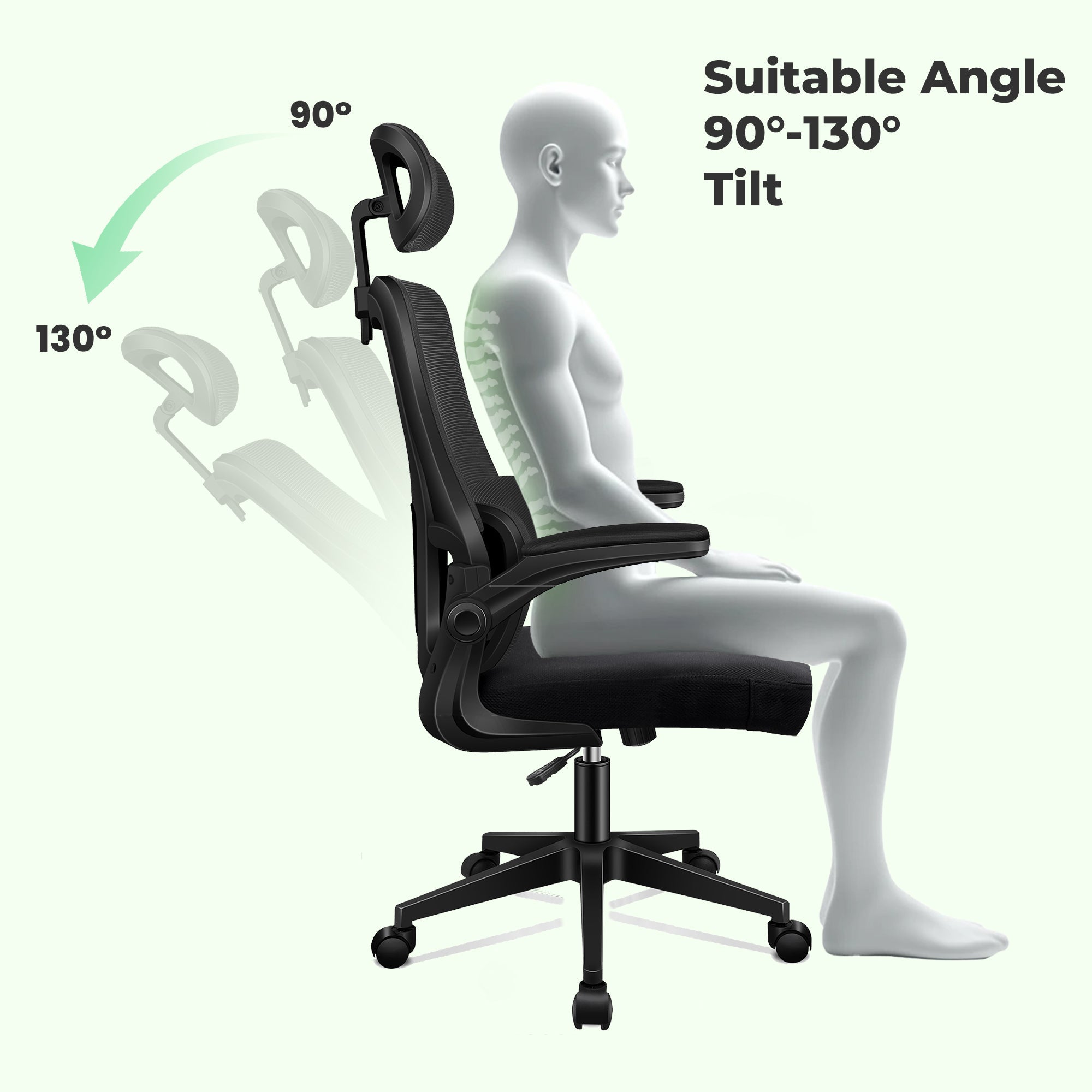 Mesh Office Chair with Head Support Chair for Optimal Comfort while working