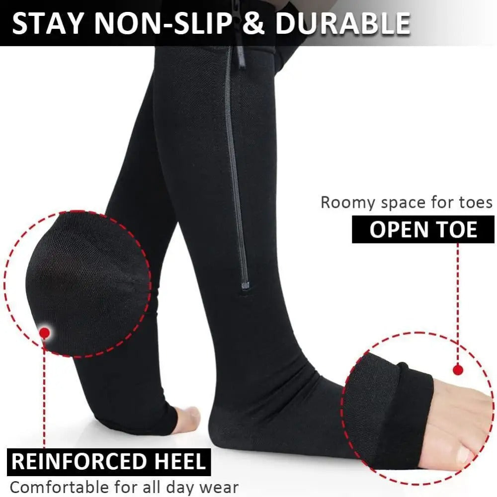 Compression Zip Socks for Nurses & Runners