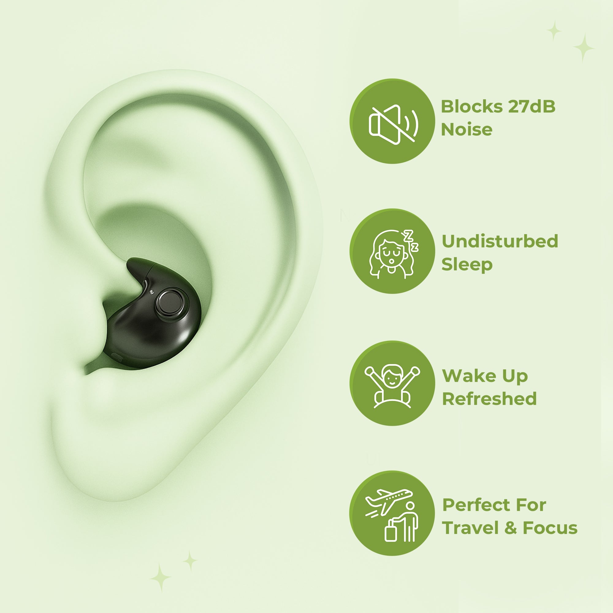 Invisible Sleep Earphone - Sleep Earbuds for Side Sleepers & Noise Blocking