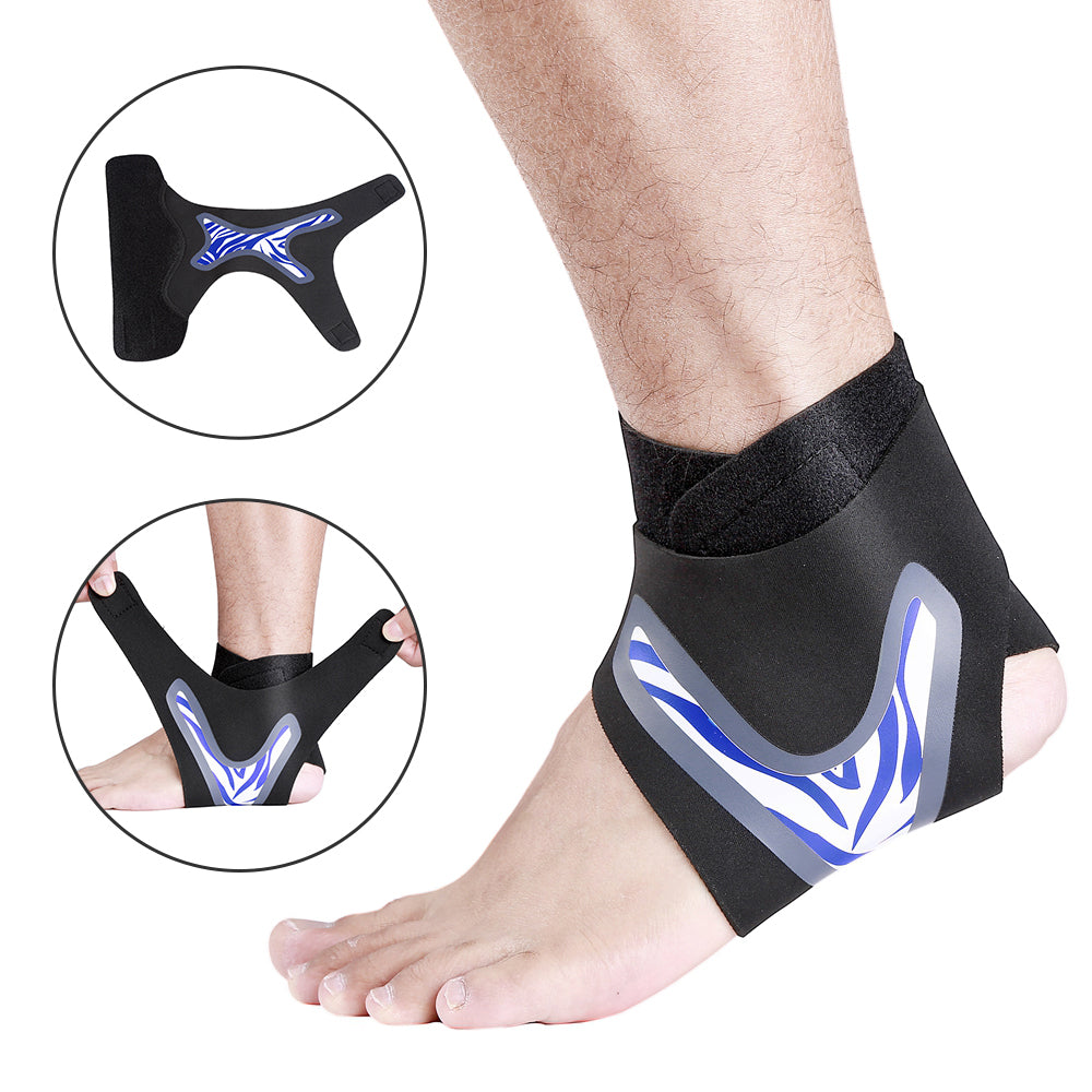 Pair of Adjustable Ankle Support Brace for Running, Hiking and All Day Long Work