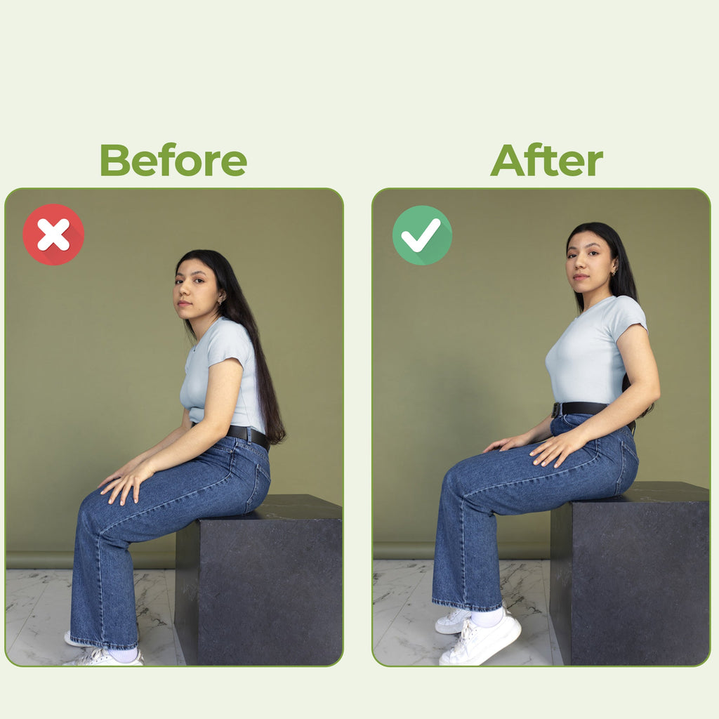 Adjustable Back Support Wearable Belt with FREE Massage Roller