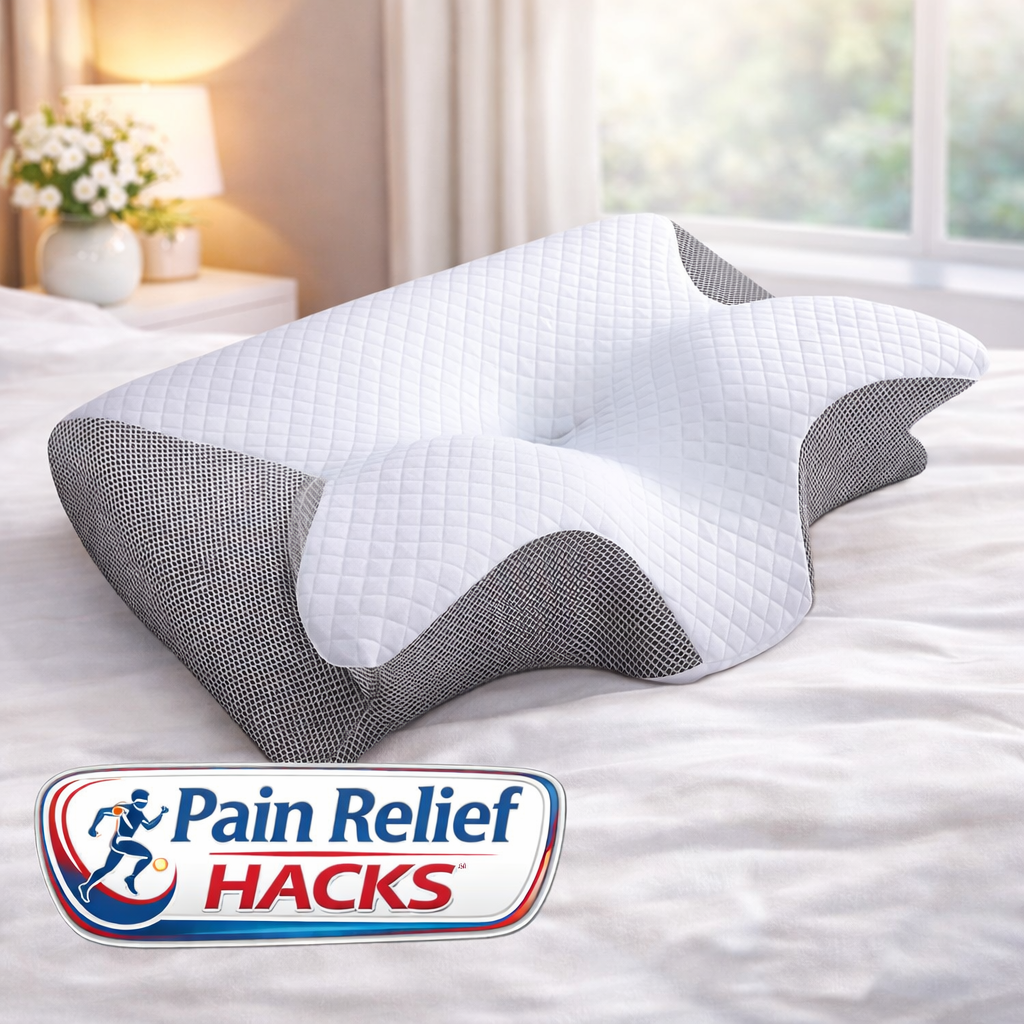 Butterfly Memory Foam Neck Pillow with Armrests for Side & Back Sleepers