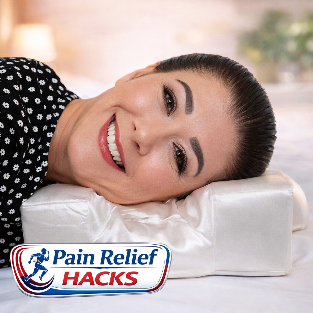 2 in 1 Beauty & Neck Relaxing Pillow with Satin Pillowcase