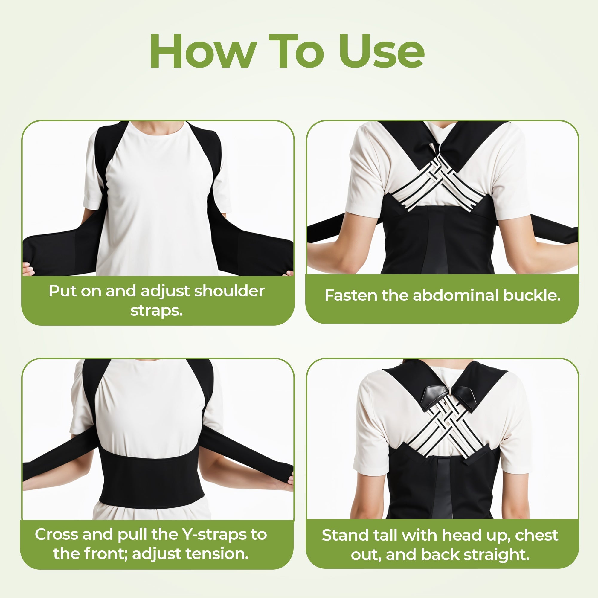 Adjustable Back Support Wearable Belt with FREE Massage Roller