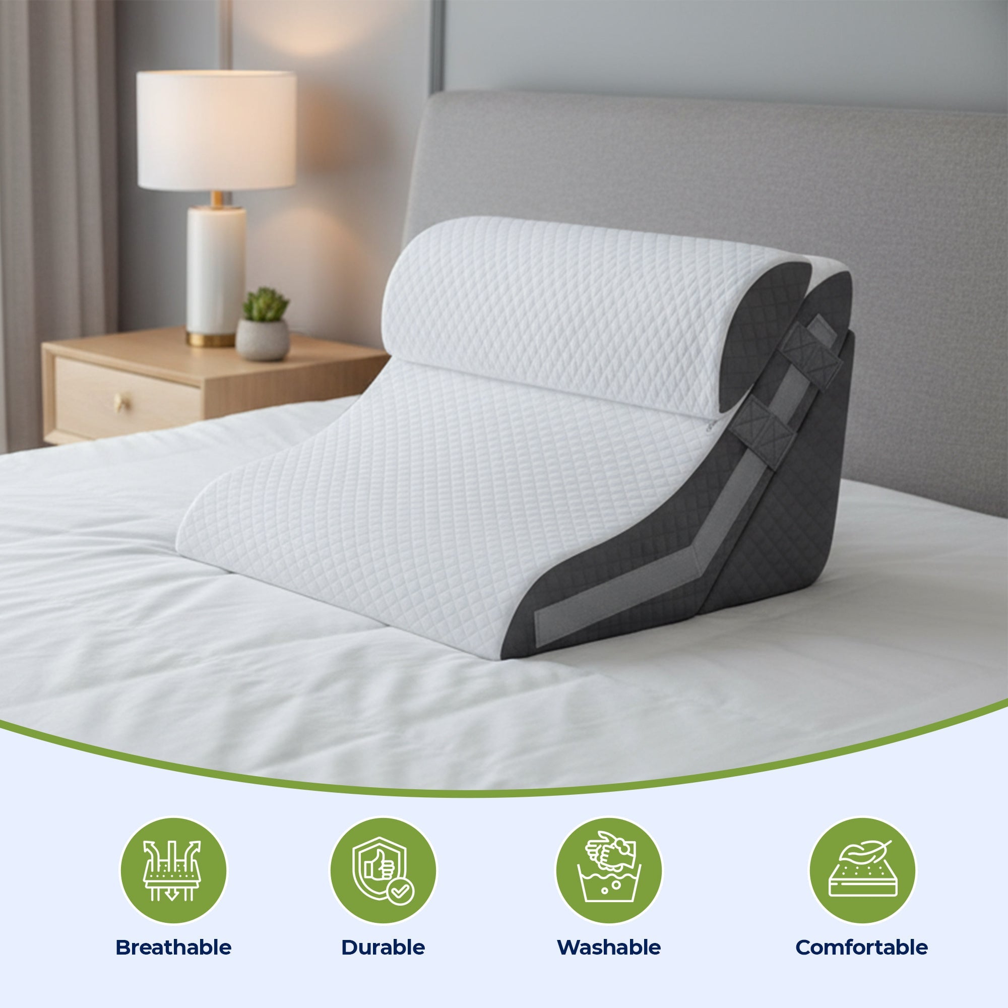 Cooling Wedge Pillow – Breathable Design & Relaxed Positioning