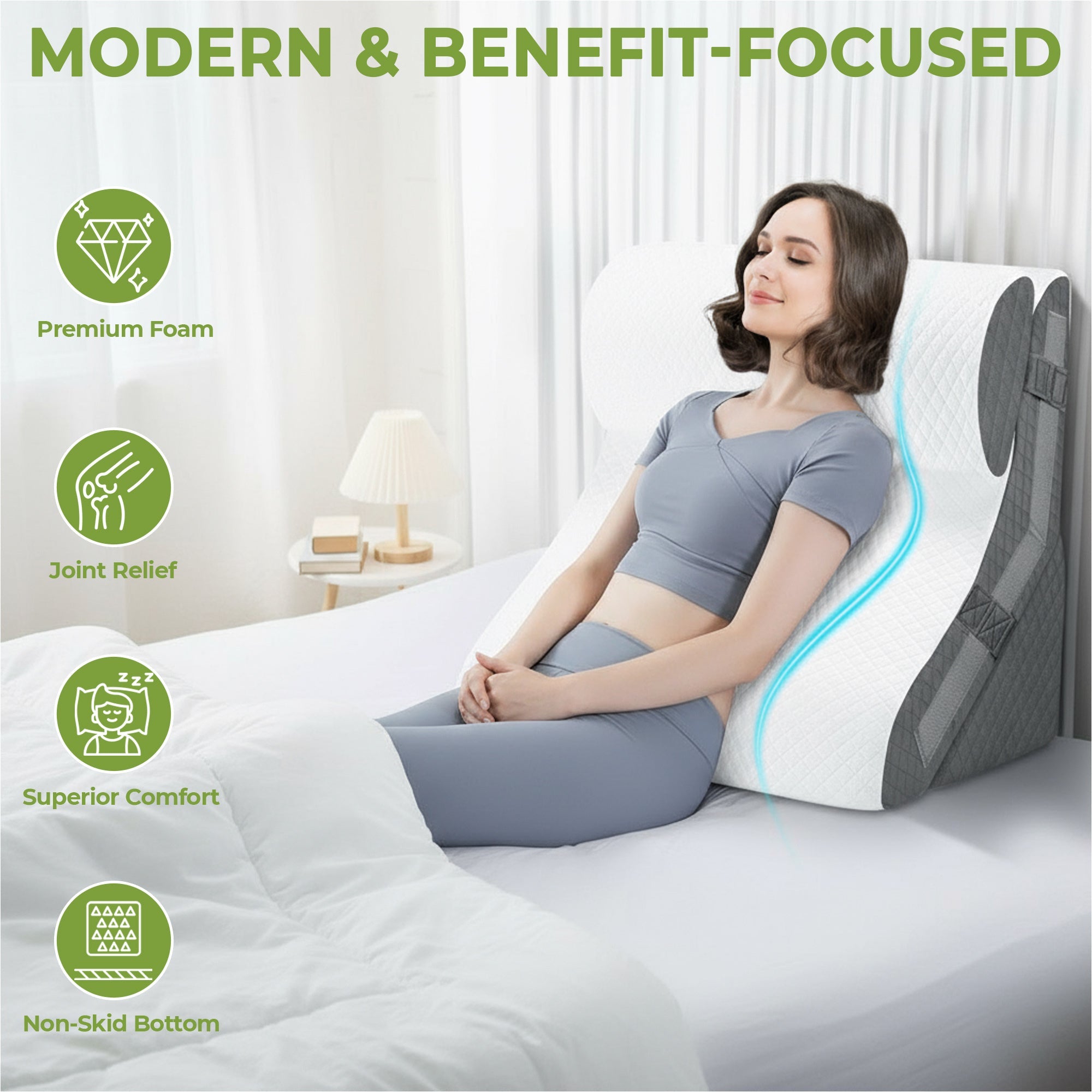 Cooling Wedge Pillow – Breathable Design & Relaxed Positioning