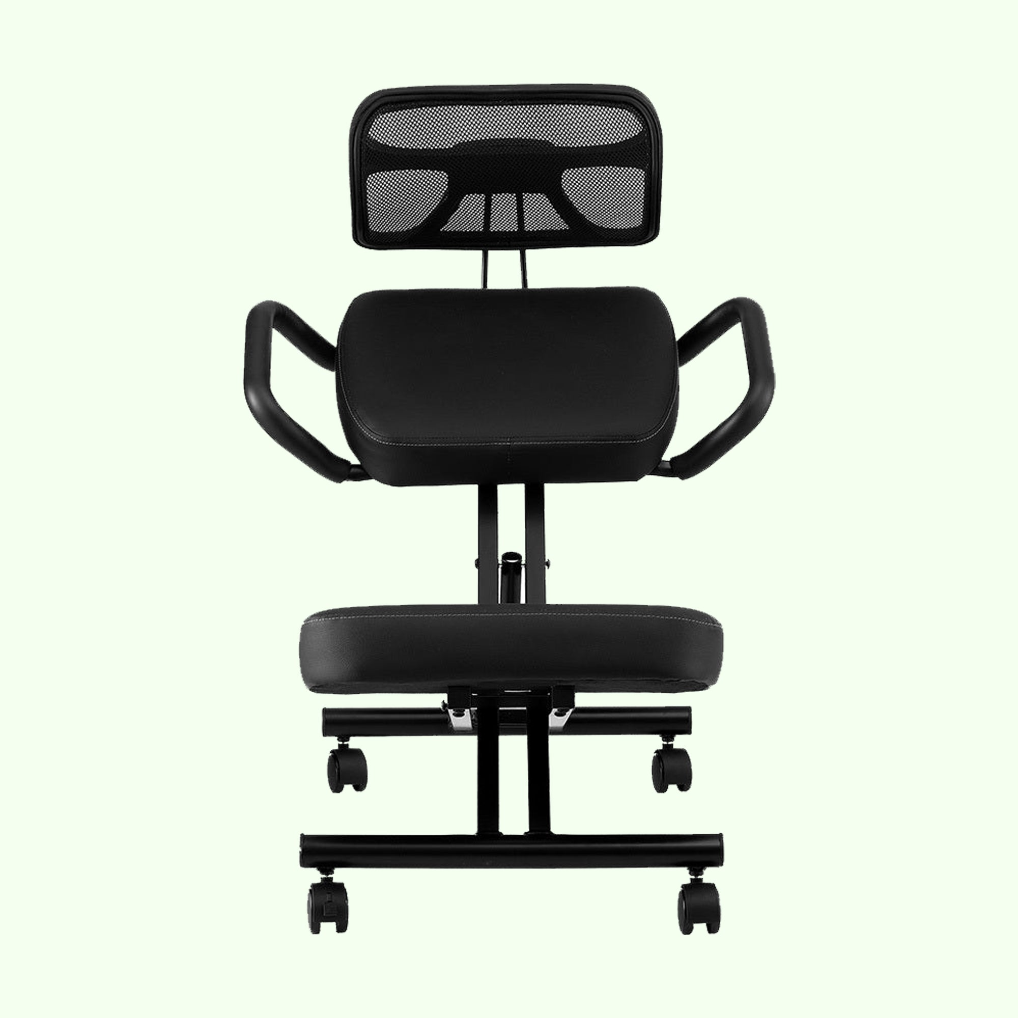 Kneeling Office Chair with Back Support - Stool with Smooth Casters