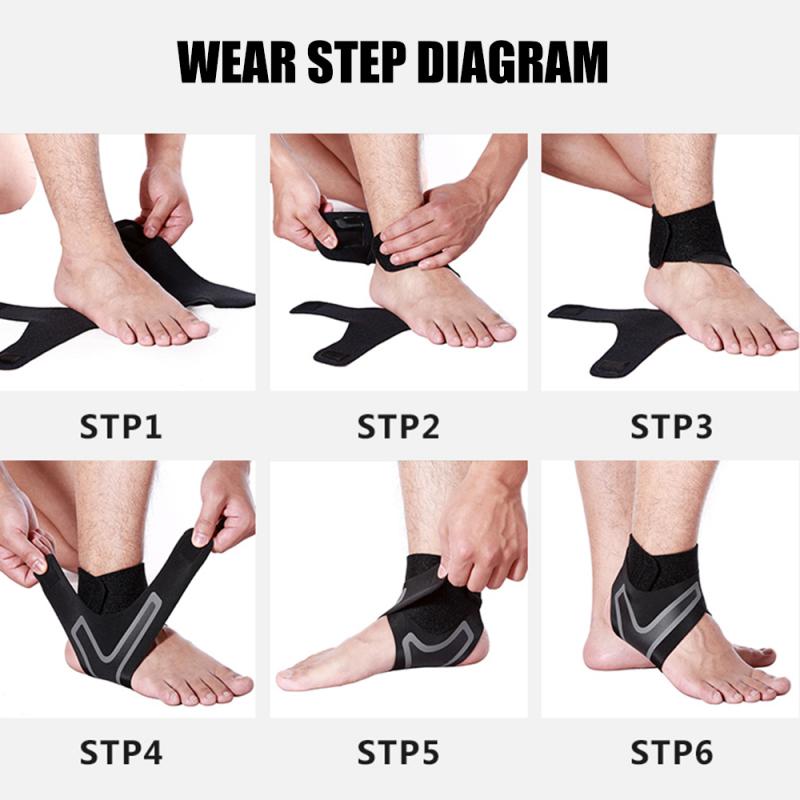 Pair of Adjustable Ankle Support Brace for Running, Hiking and All Day Long Work