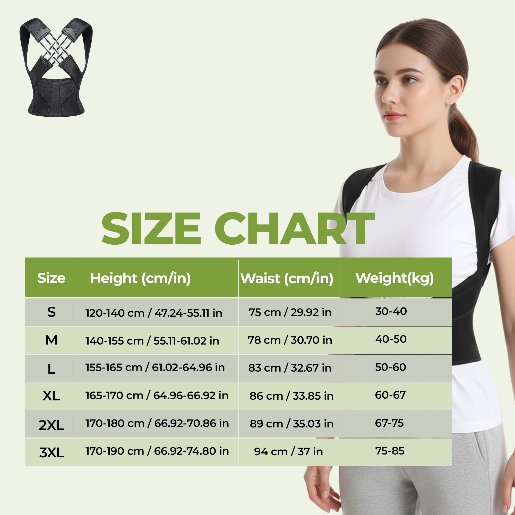 Adjustable Back Support Wearable Belt with FREE Massage Roller